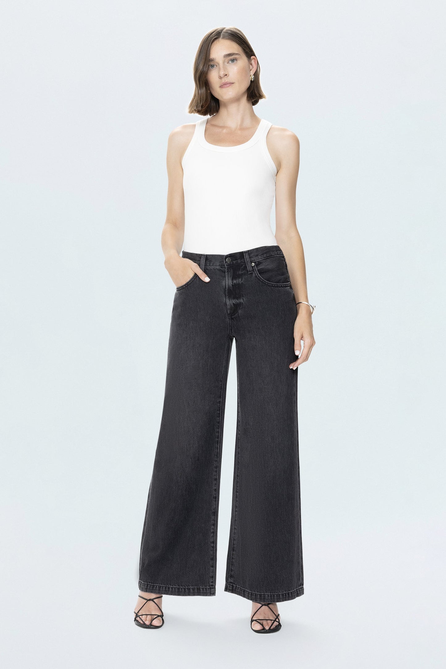 Jadyn Low Slung Palazzo Jean - Zen