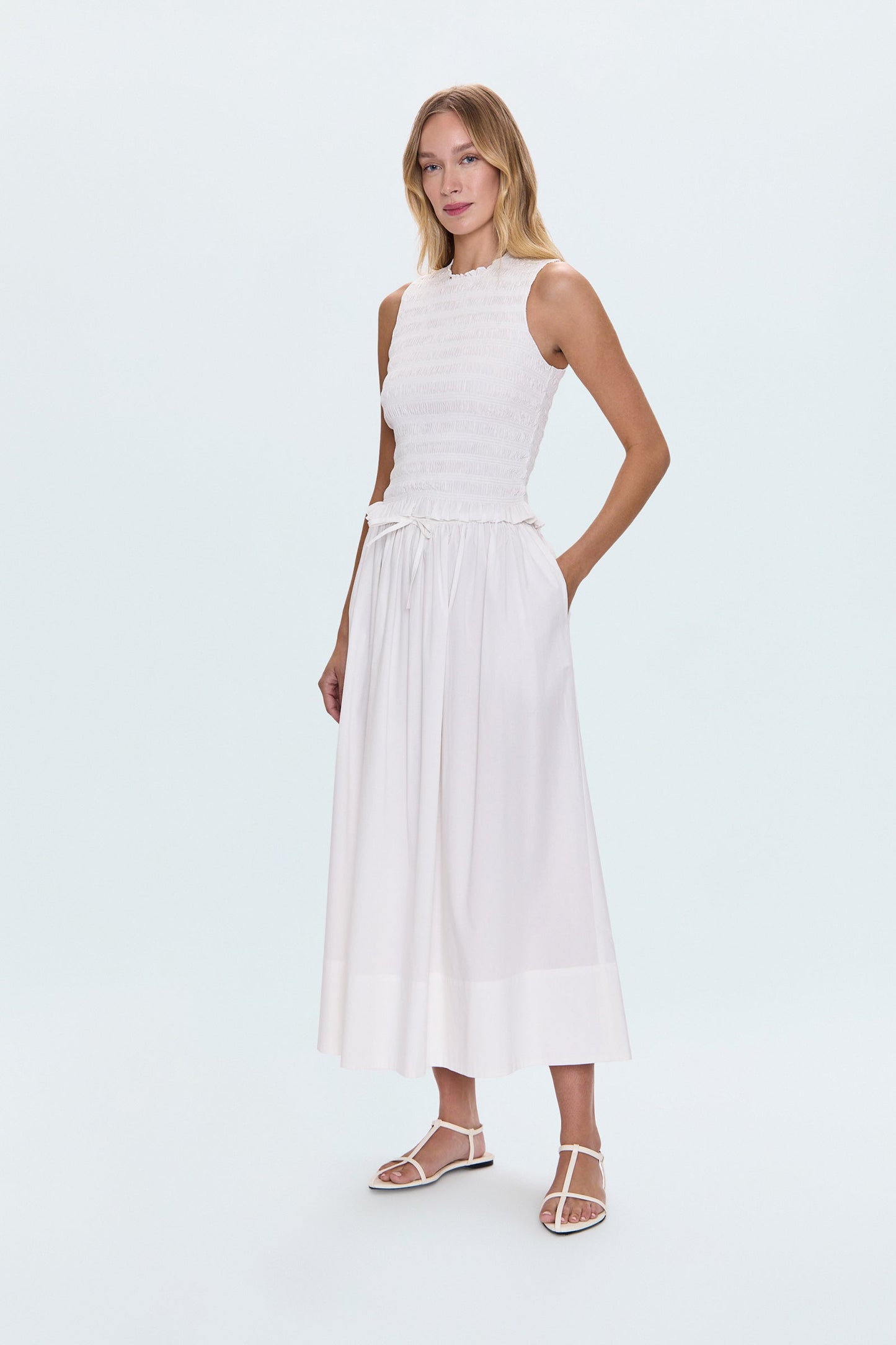 Noelle Poplin Maxi Skirt - Le Blanc