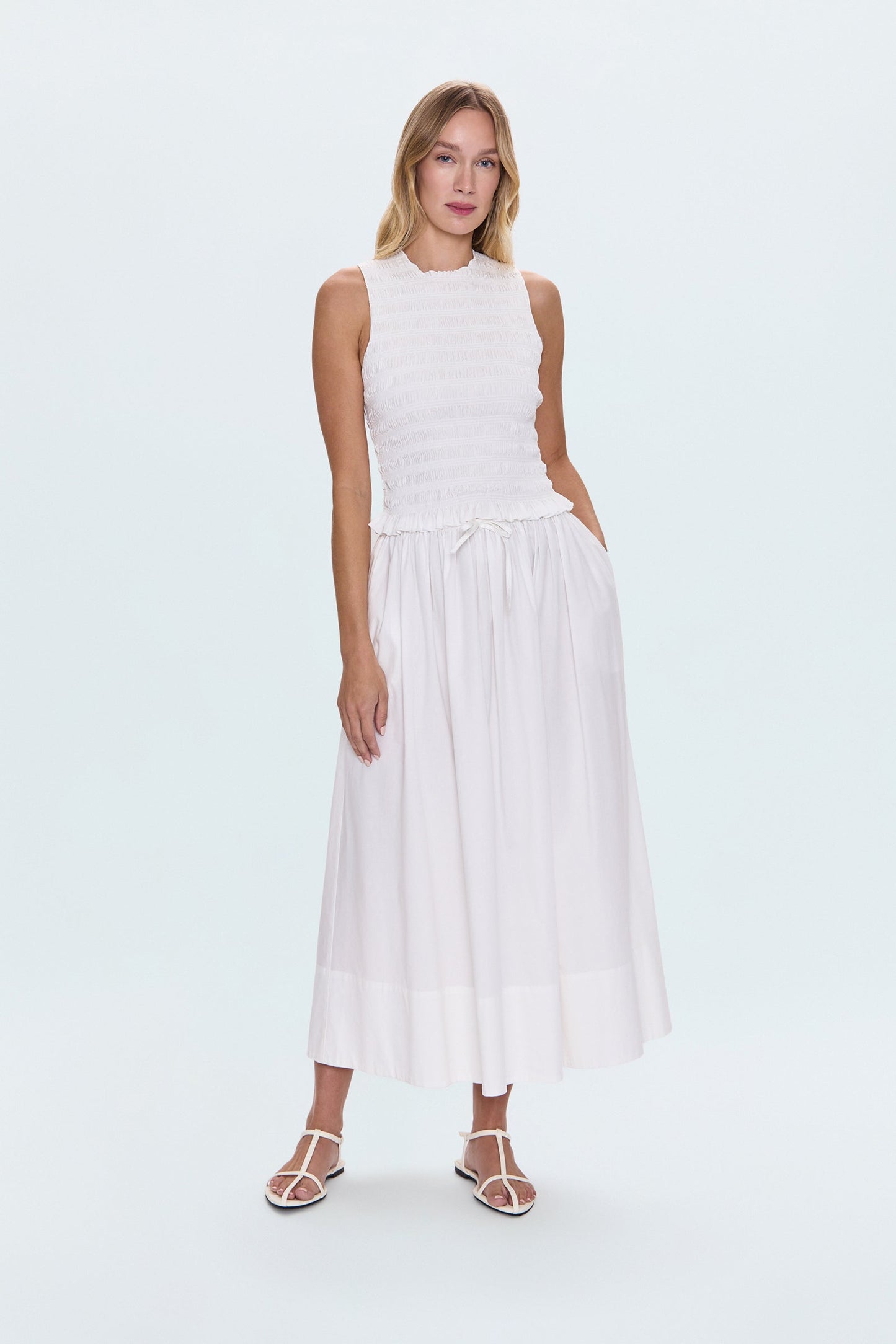 Noelle Poplin Maxi Skirt - Le Blanc