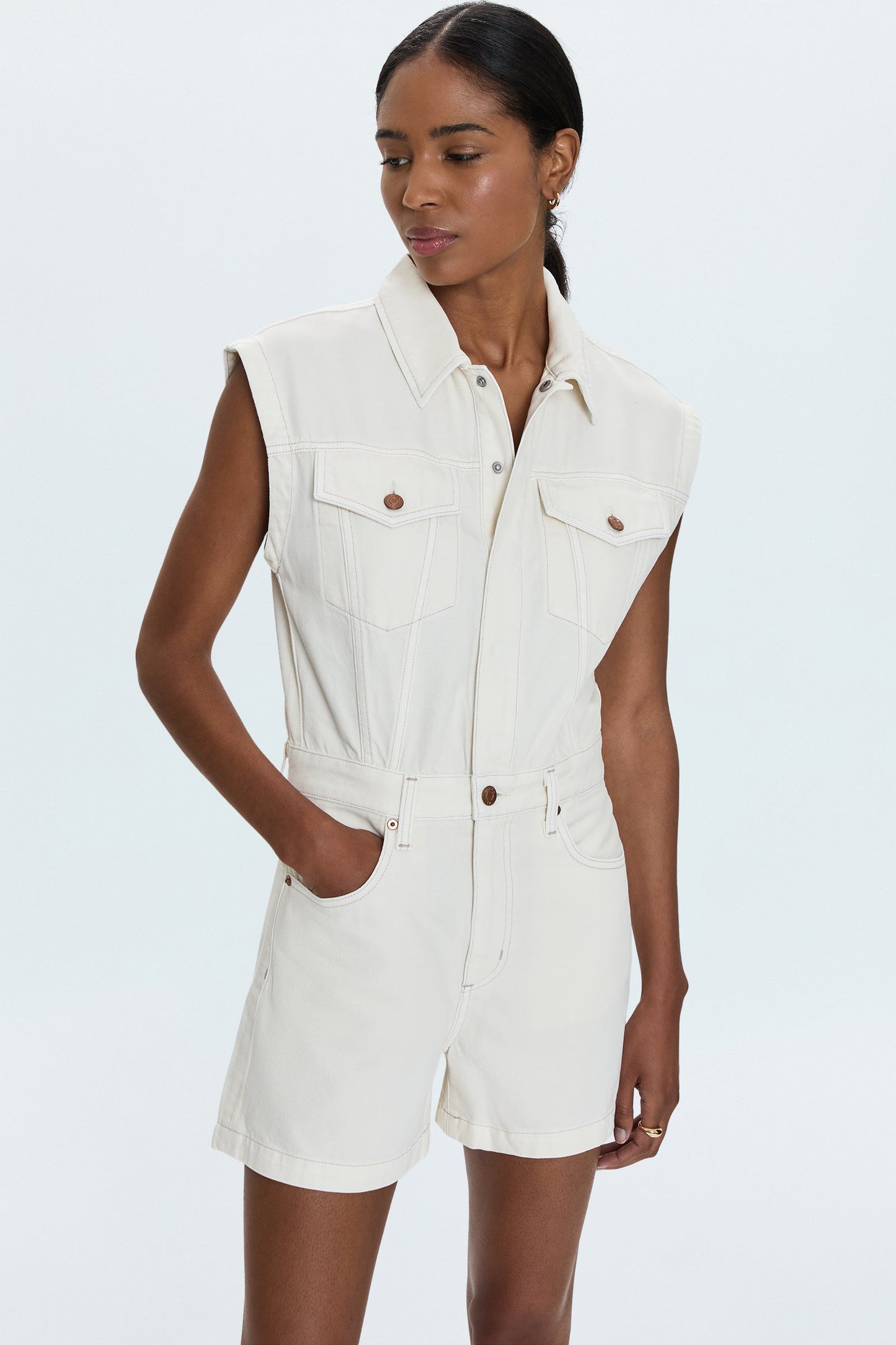 Lennox Romper - Ecru