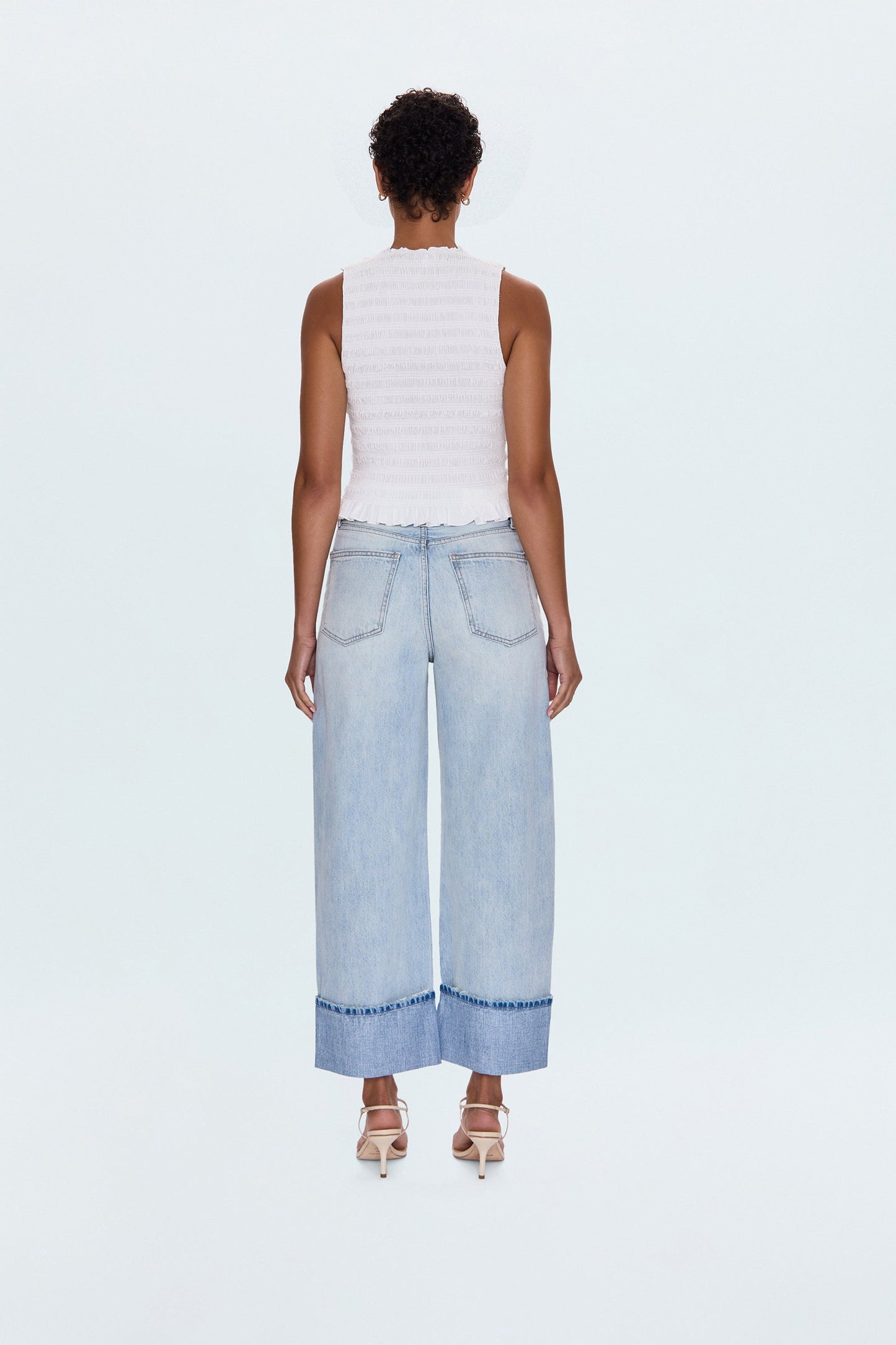 Ryder High Rise Cuffed Straight Jean - Sunrise