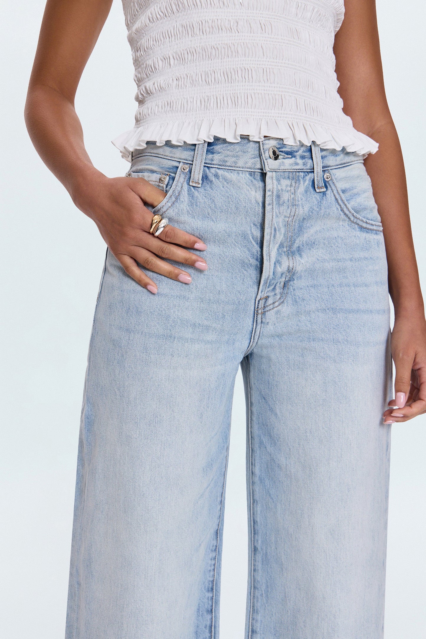 Ryder High Rise Cuffed Straight Jean - Sunrise