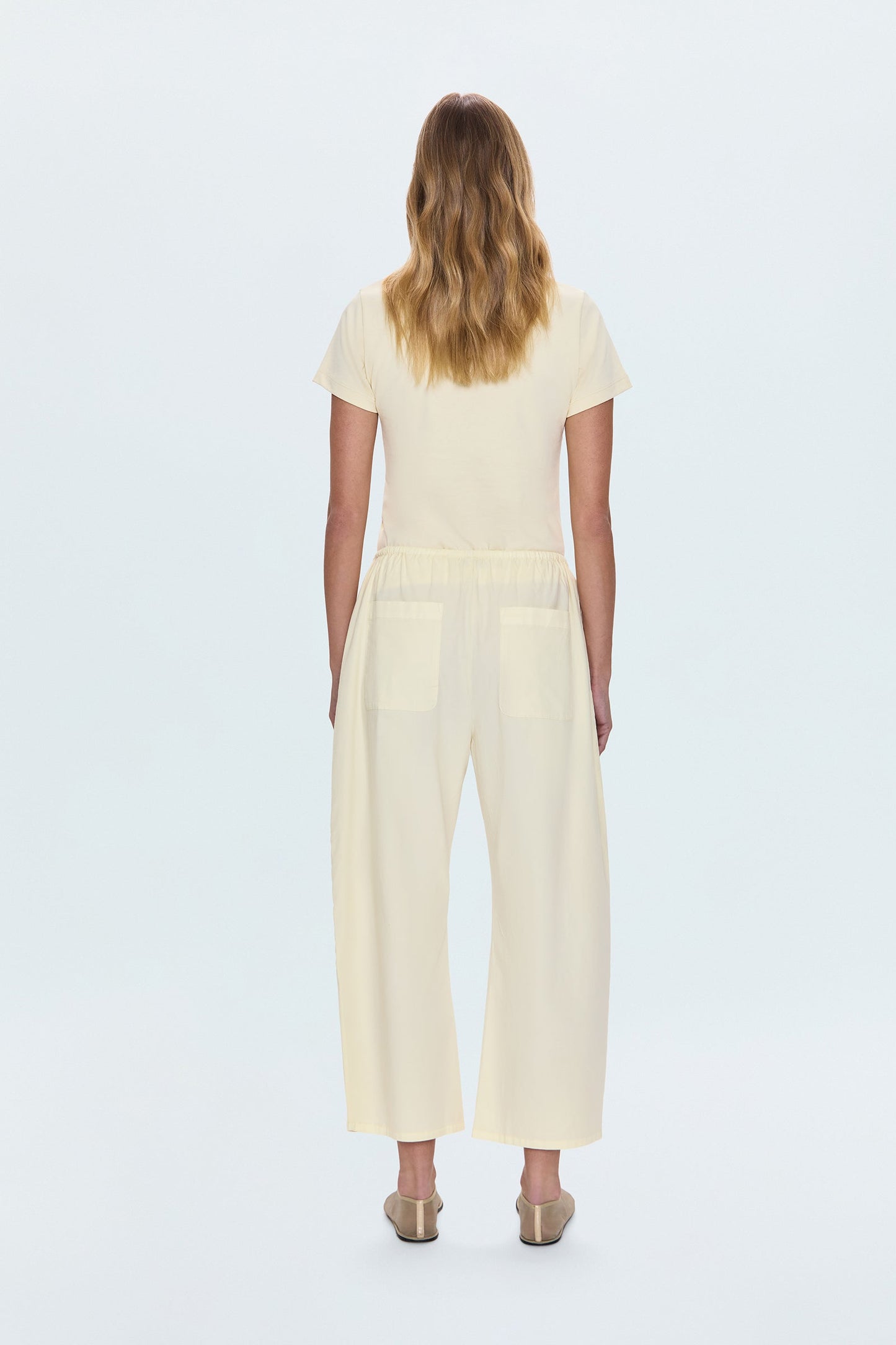 Theo Drawstring Poplin Pant - Lemonade