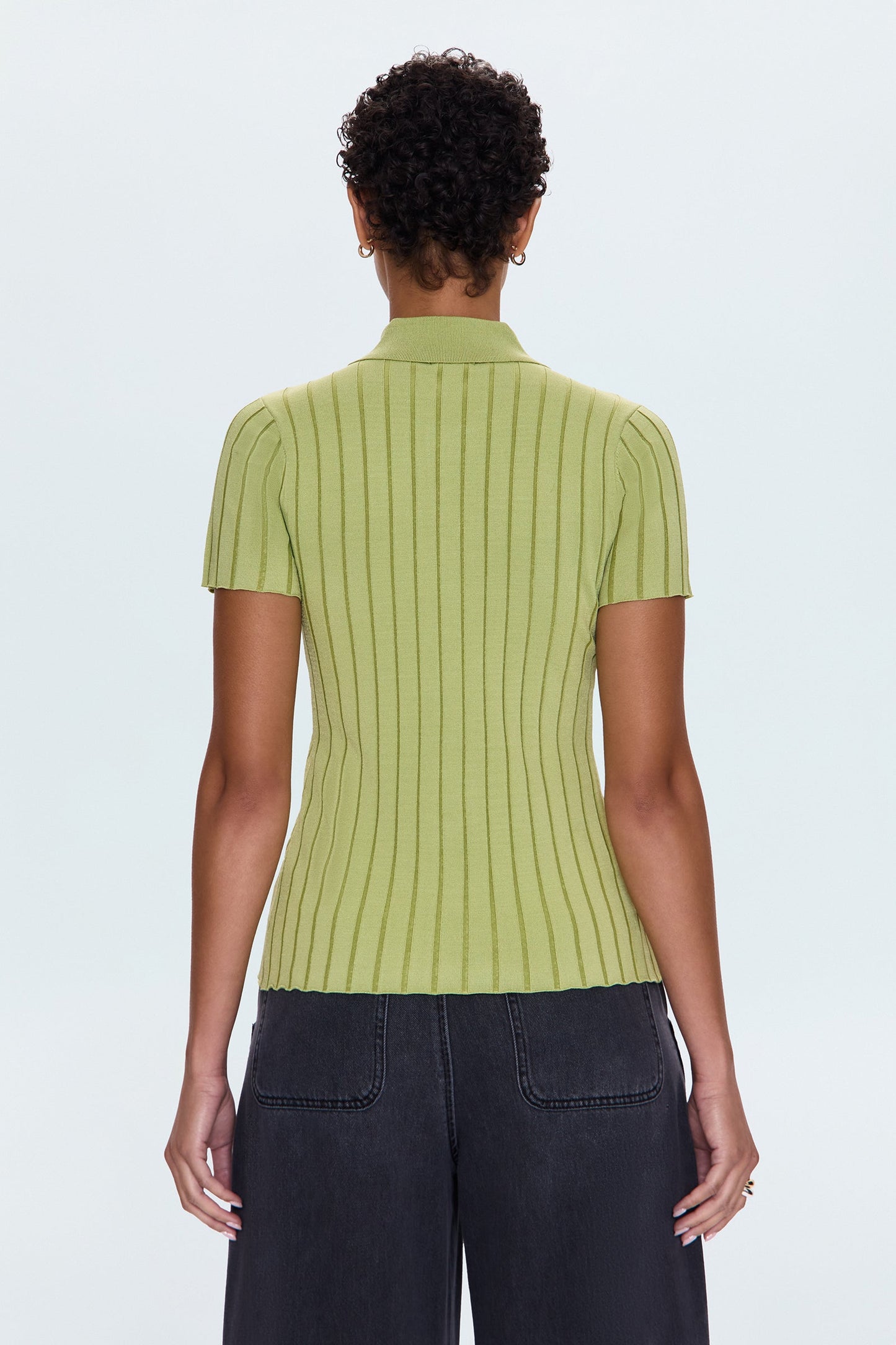 Dominique Ribbed Cardigan - Soft Lime