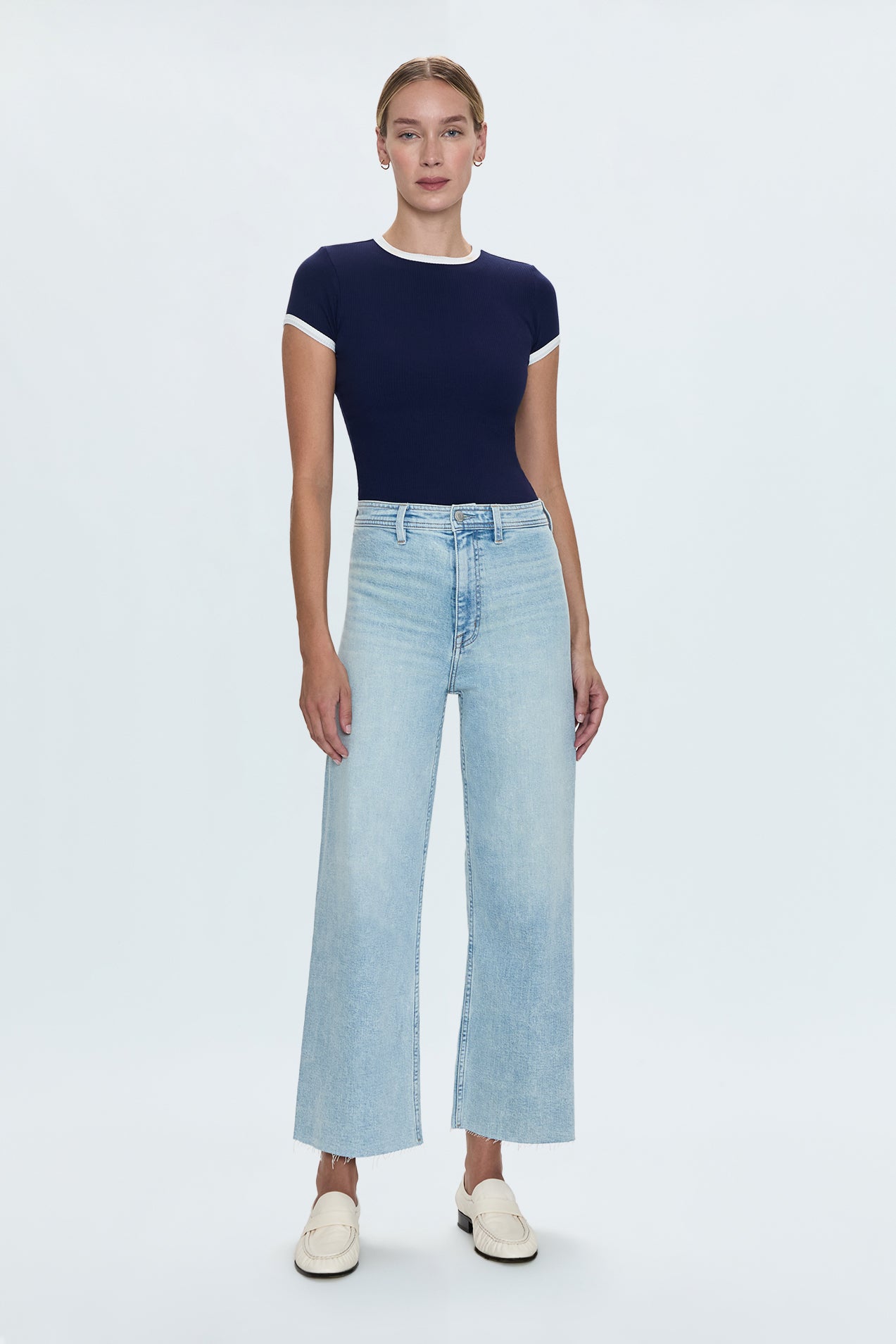 PETITE Penny Crop High Rise Wide Leg Jean - Collective