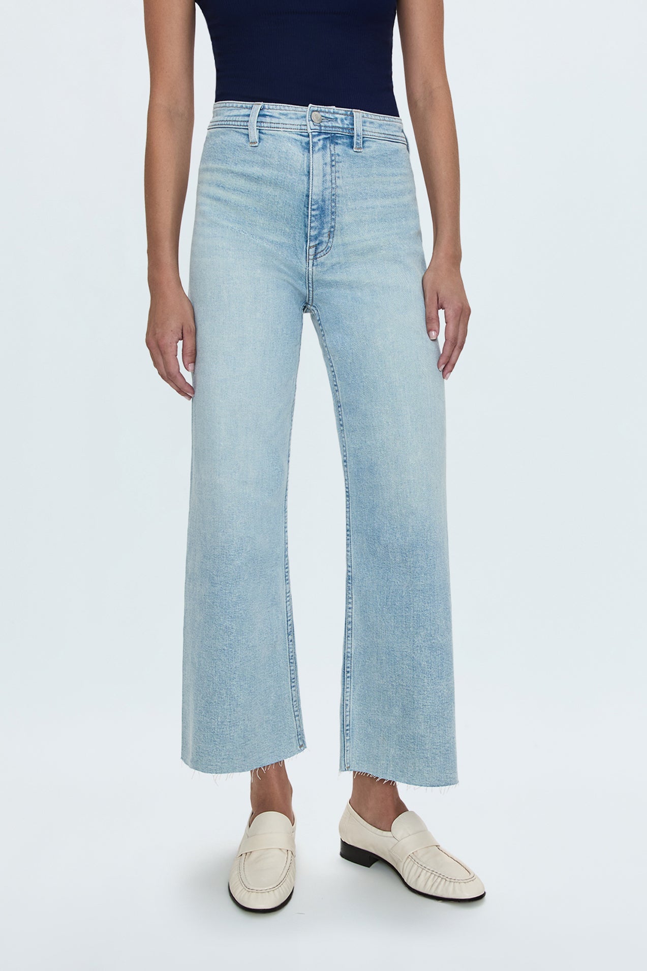 PETITE Penny Crop High Rise Wide Leg Jean - Collective
