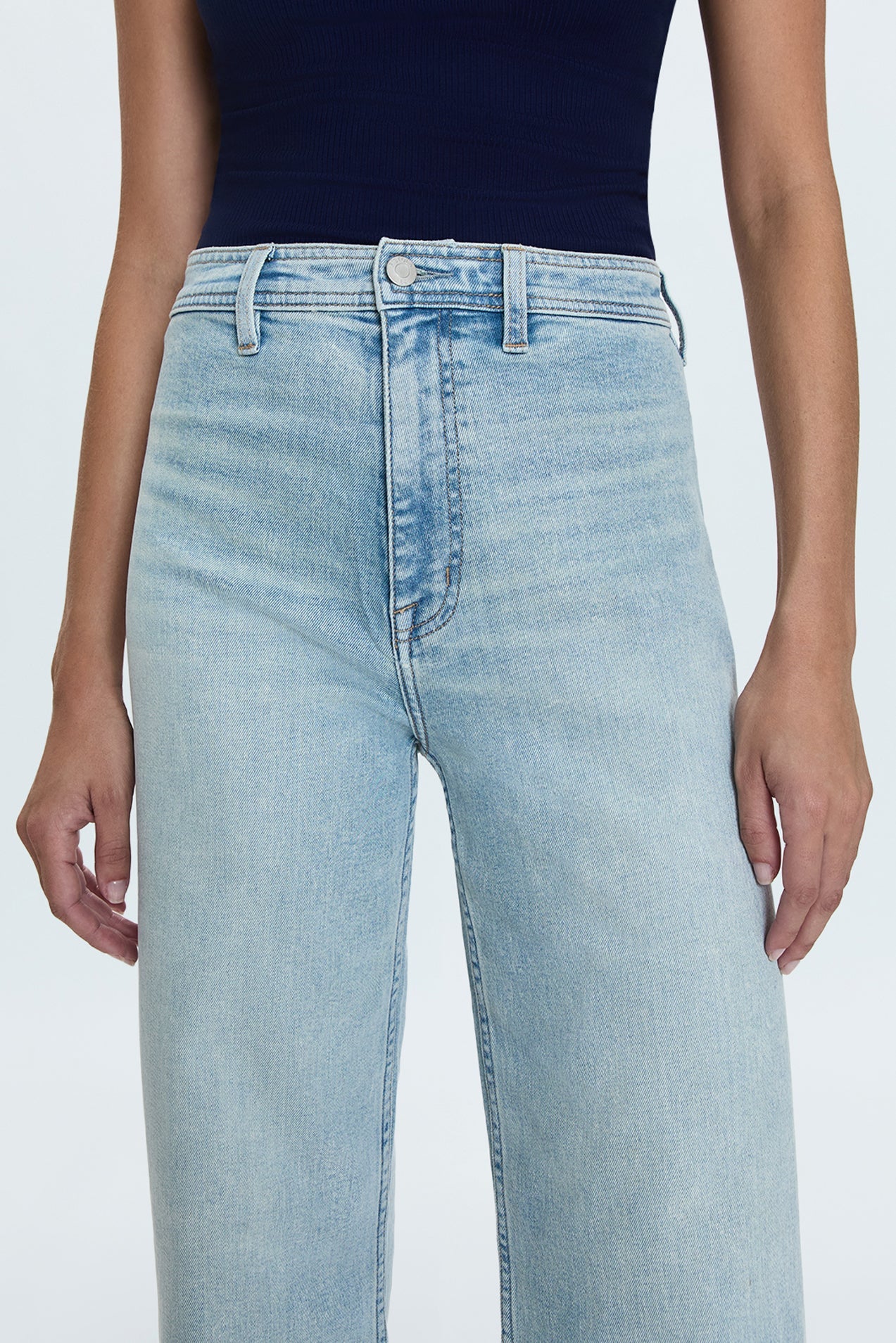 PETITE Penny Crop High Rise Wide Leg Jean - Collective