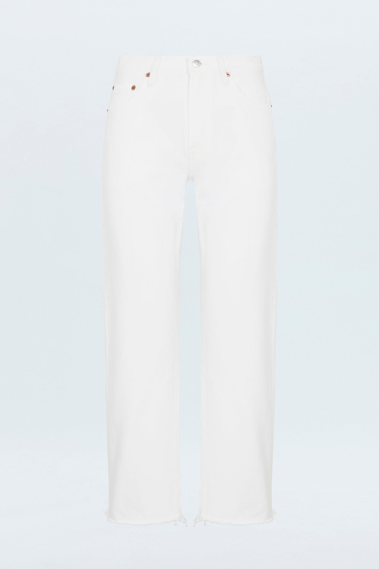 Lexi Mid Rise Bowed Straight Jean - Luxe White Vintage