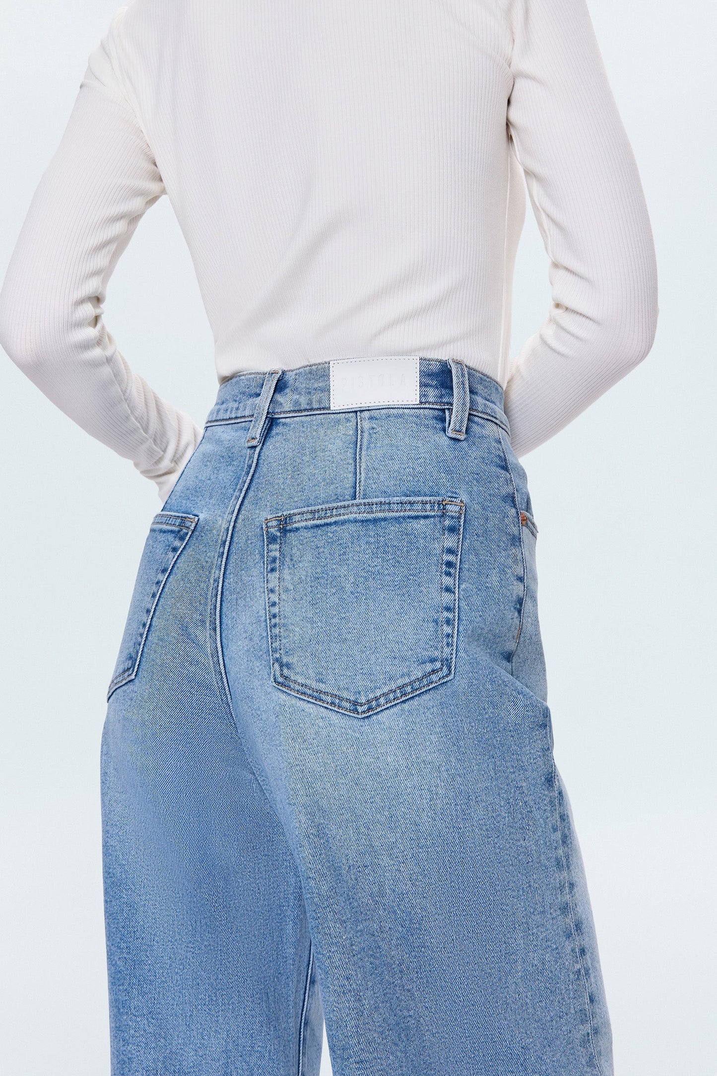 PETITE Kyra Ankle High Rise Bowed Jean - Terrace