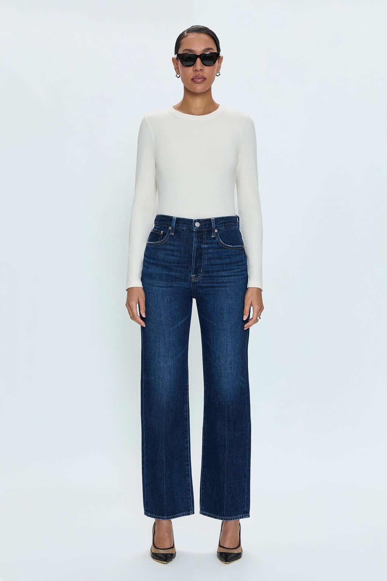 PETITE Cassie Super High Rise Straight Jean - Cultivate