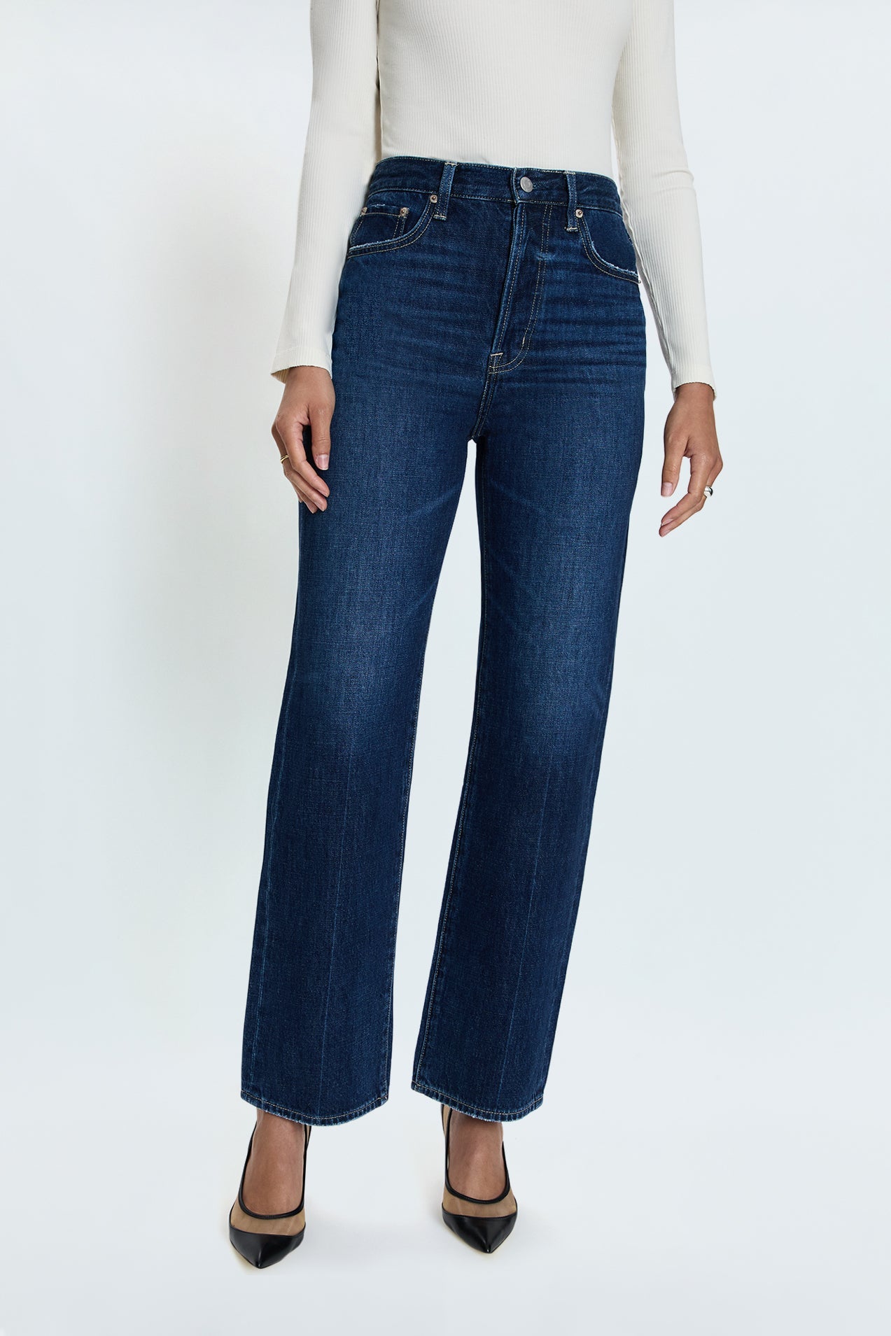PETITE Cassie Super High Rise Straight Jean - Cultivate