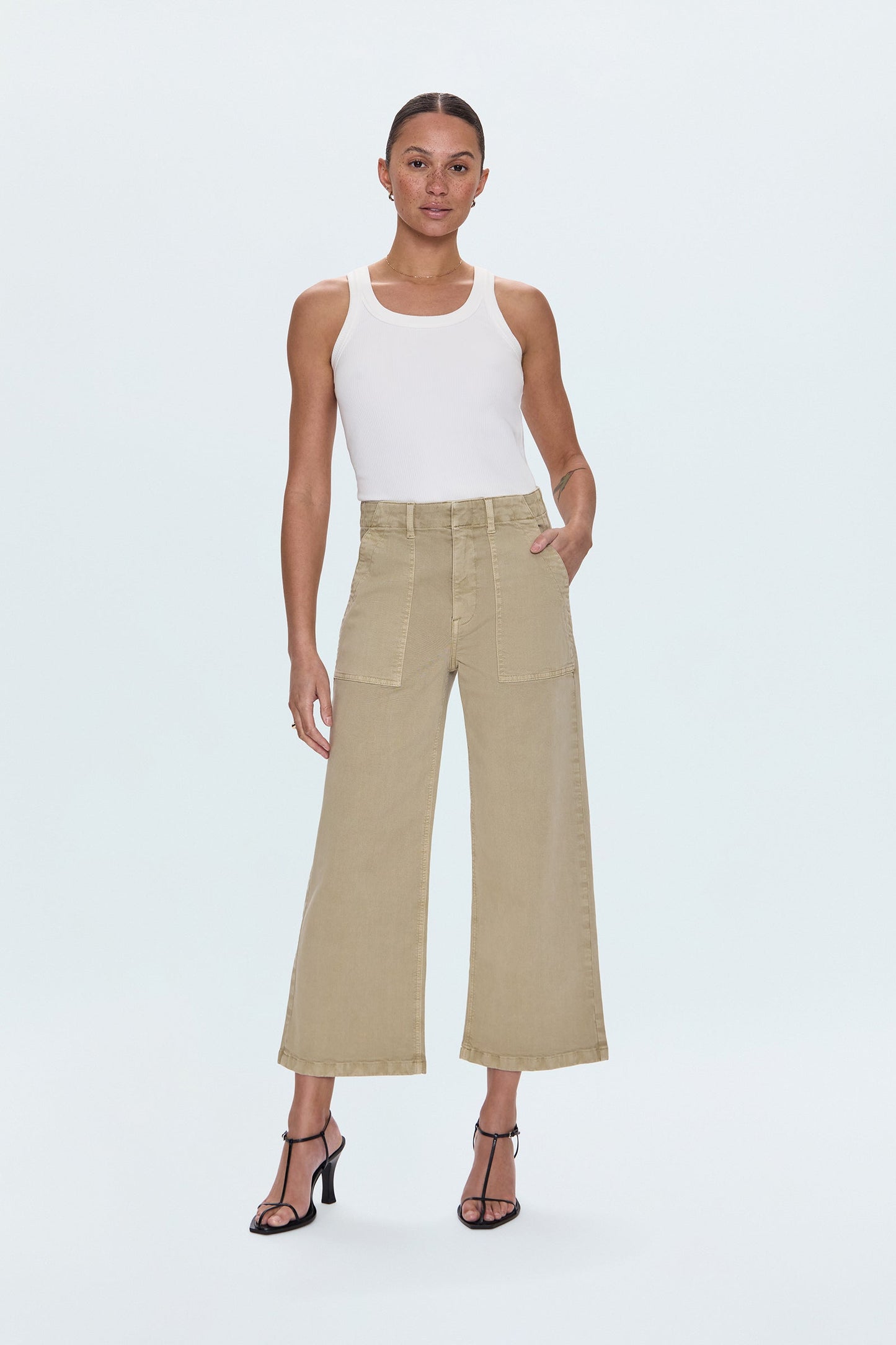 Sophia Wide Leg Pant - Artichoke