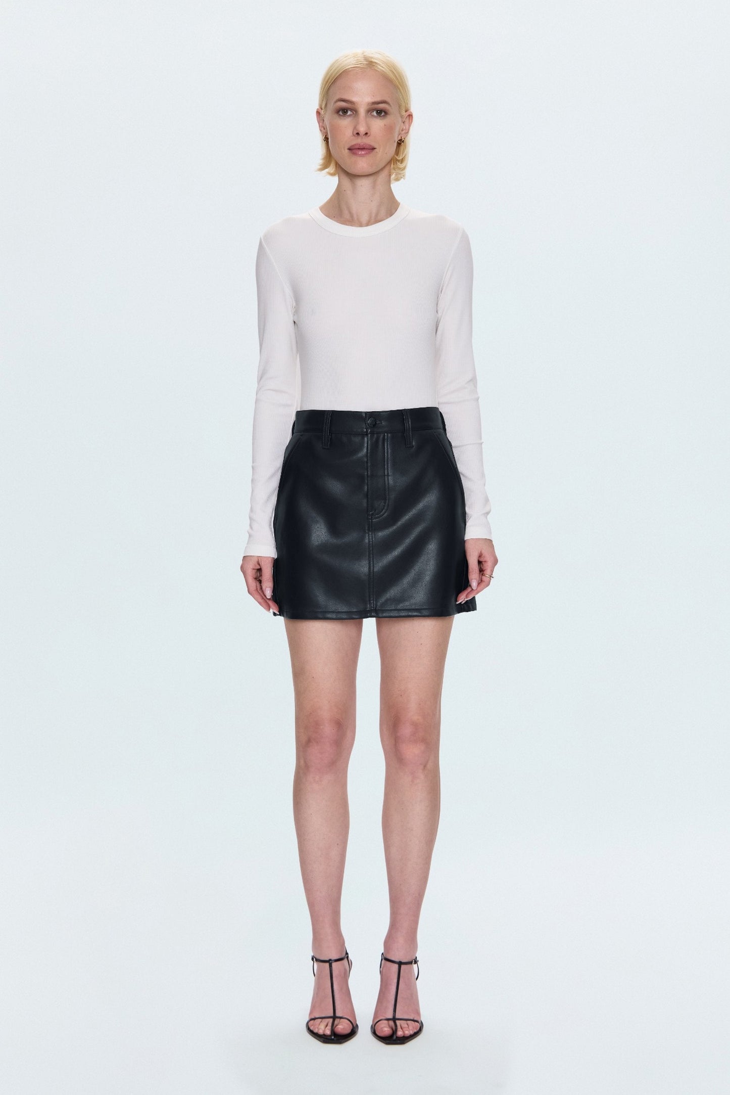 Skye Utility High Rise Mini Skirt - Slate Black