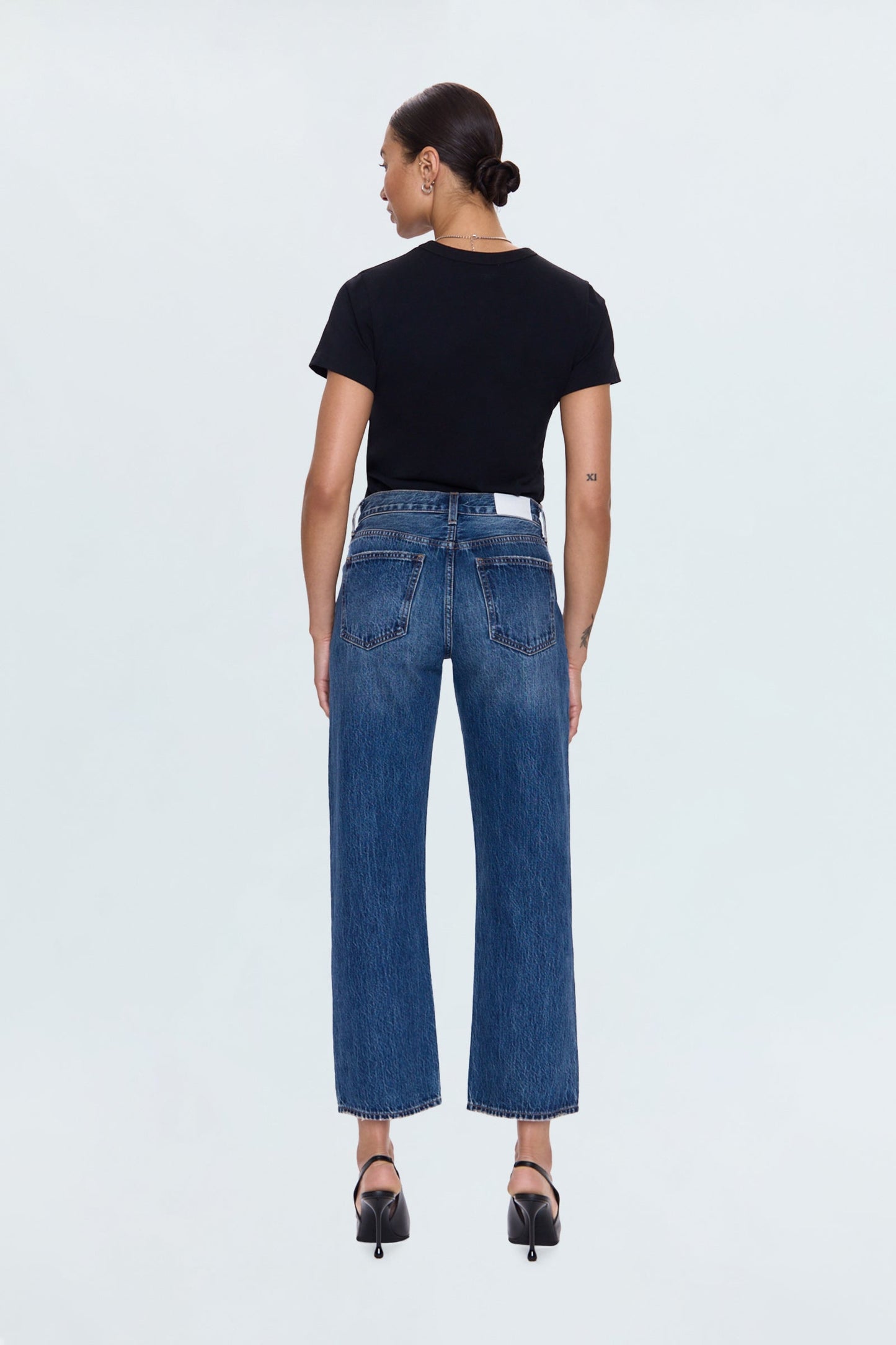 PETITE Lexi Mid Rise Bowed Straight Jean - Artisan