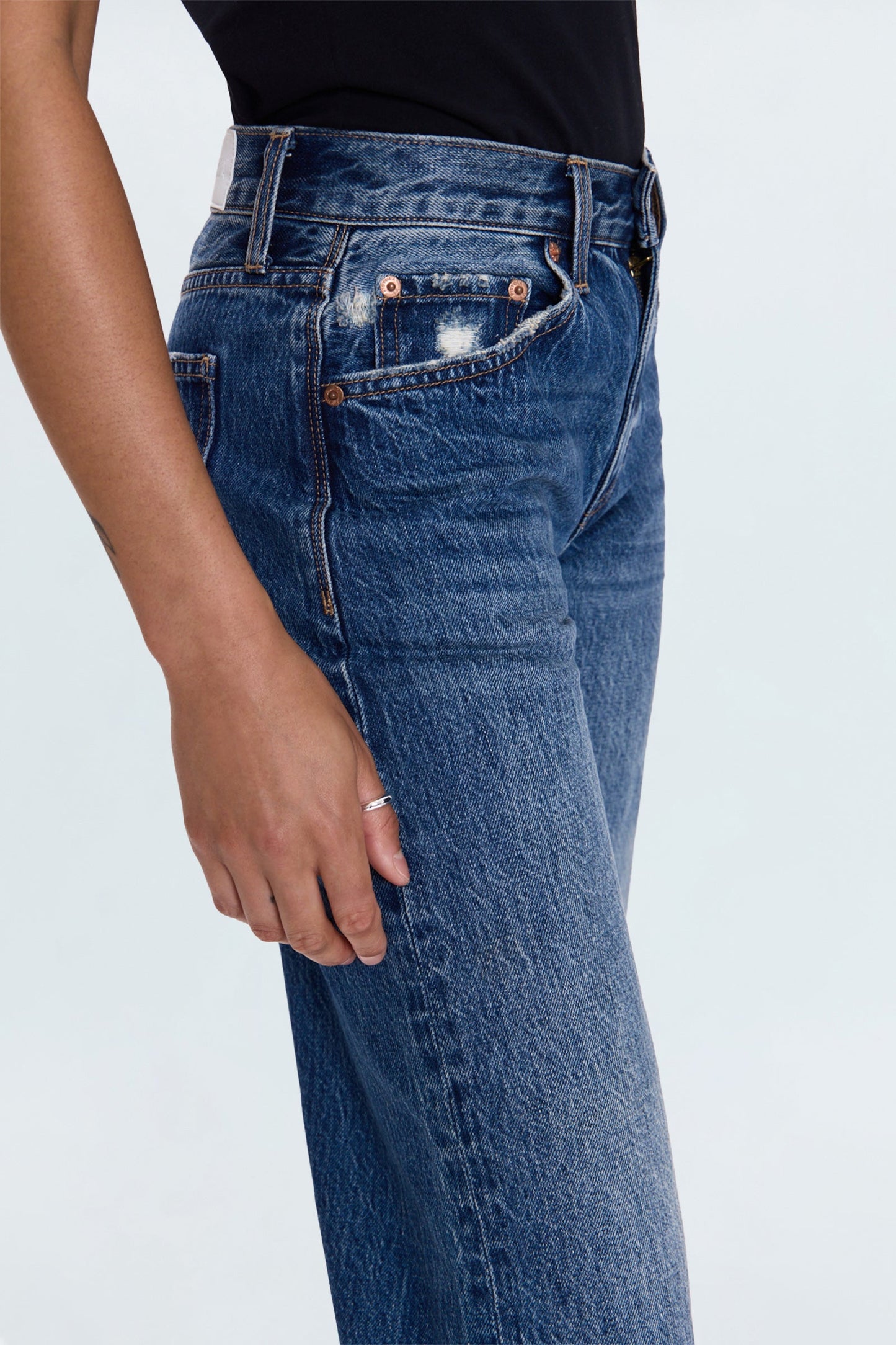 Lexi Mid Rise Bowed Straight Jean - Artisan