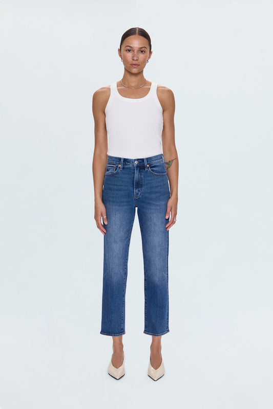 Charlie High Rise Classic Straight Jean - Augustus