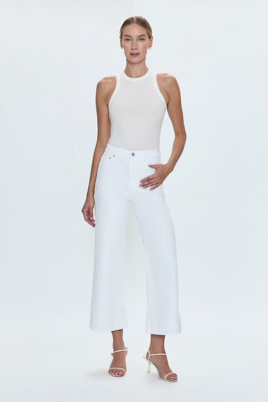 Lana High Rise Ultra Wide Leg Jean - Vivid White