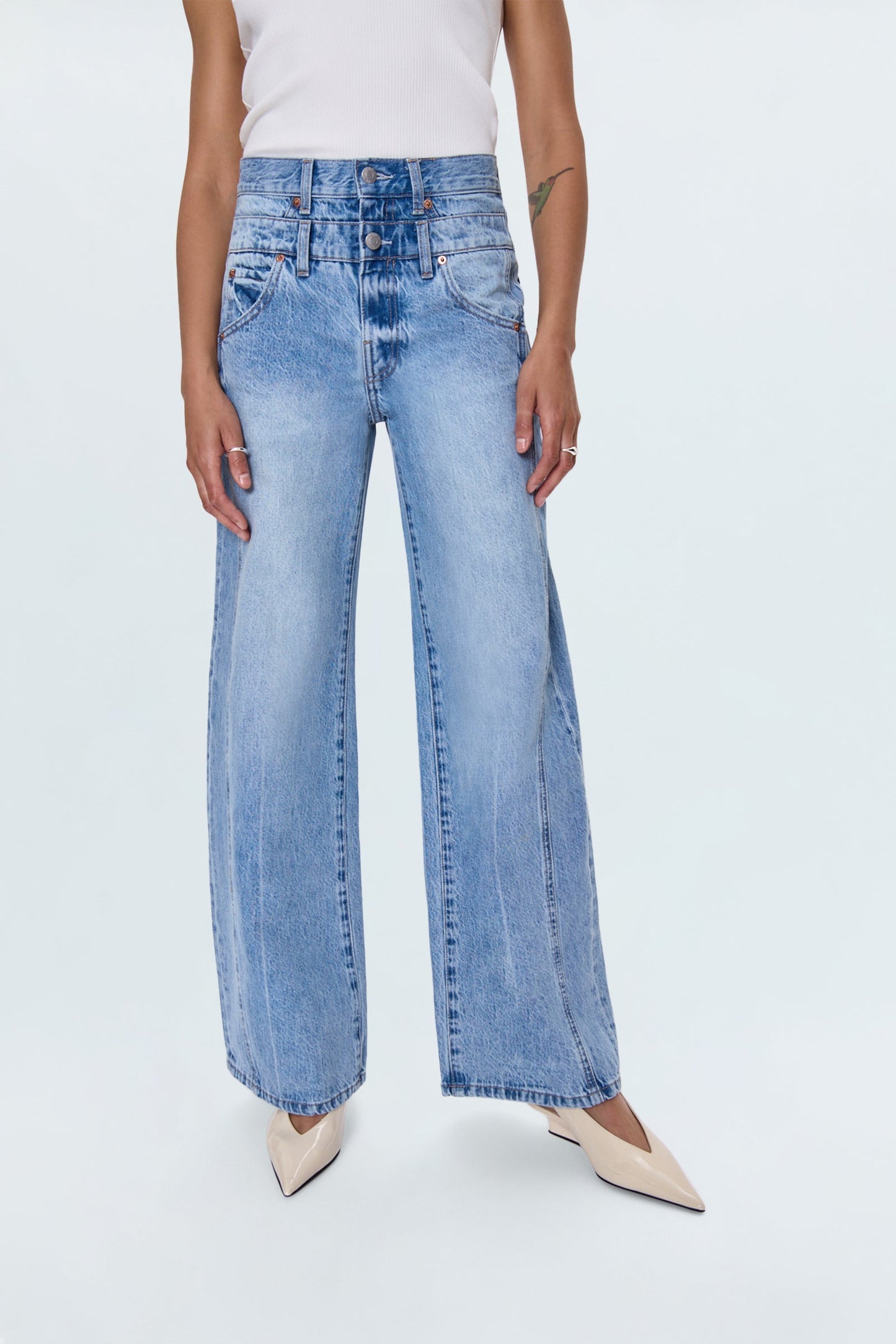 Caleb High Rise Stacked Waist Jean - Era