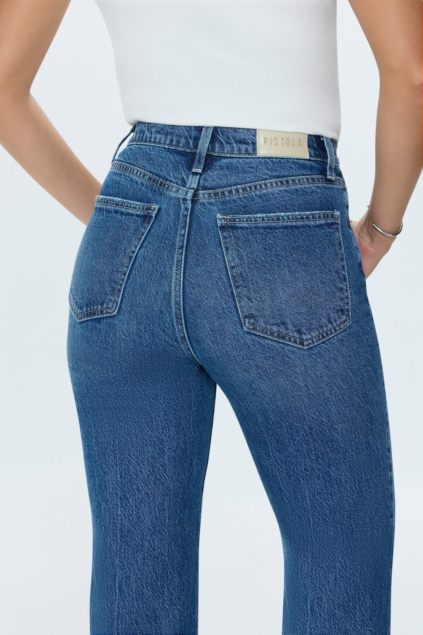 Cassie Super High Rise Straight Jean - Palladium