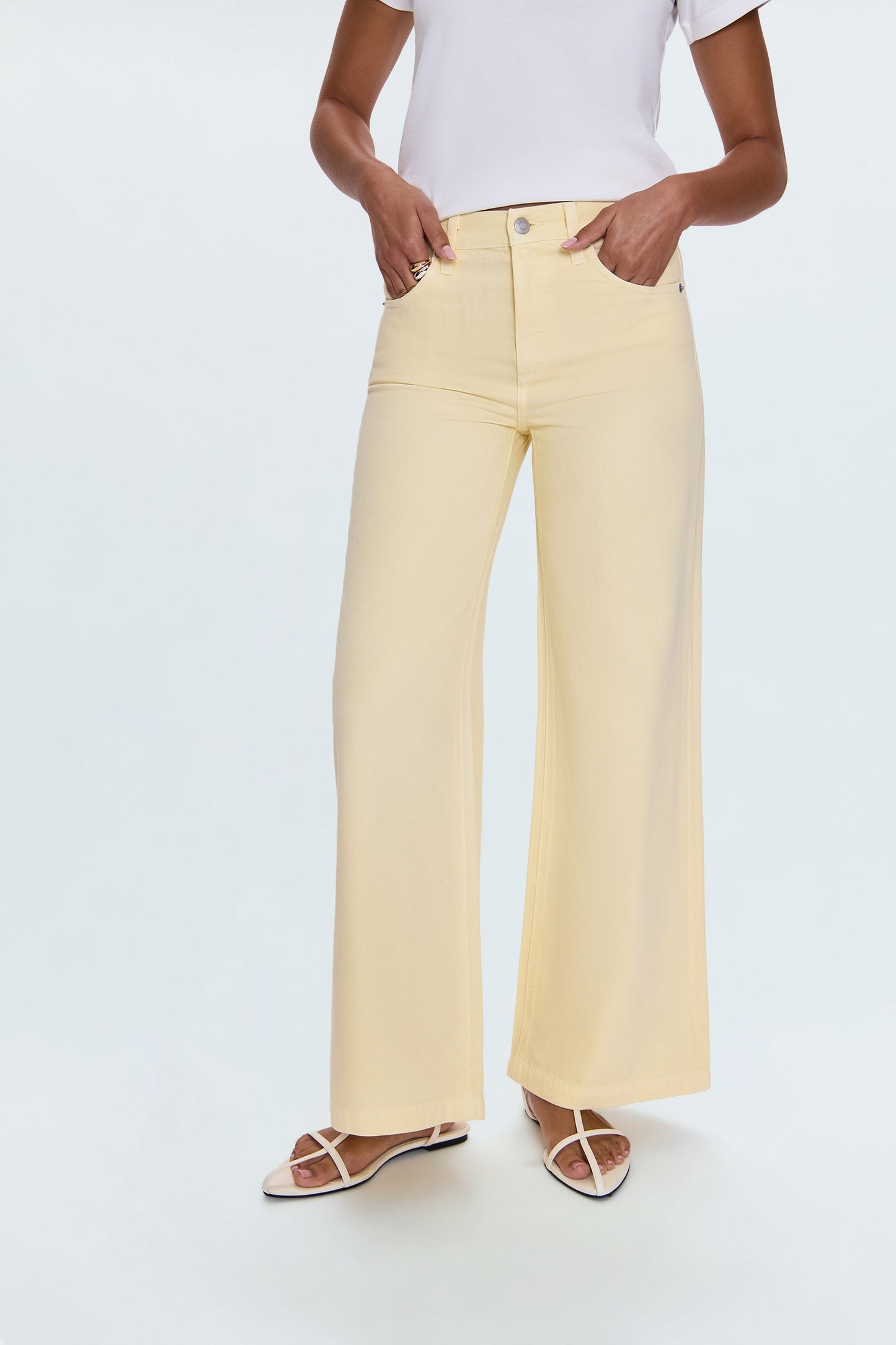 Jadyn Low Slung Palazzo Jean - Lemonade