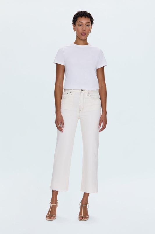 Cassie Super High Rise Straight Jean - Ecru Vintage