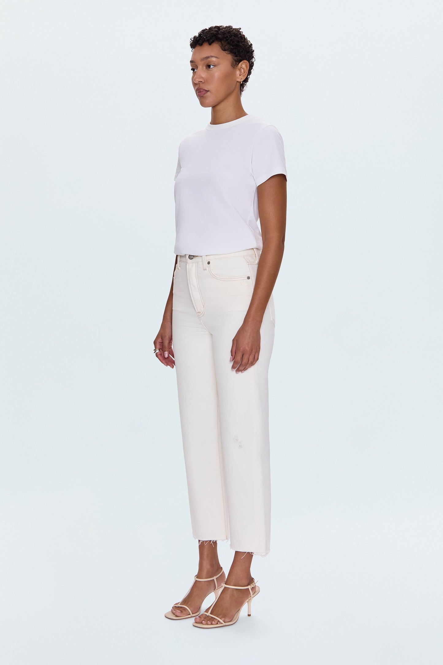 Cassie Super High Rise Straight Jean - Ecru Vintage