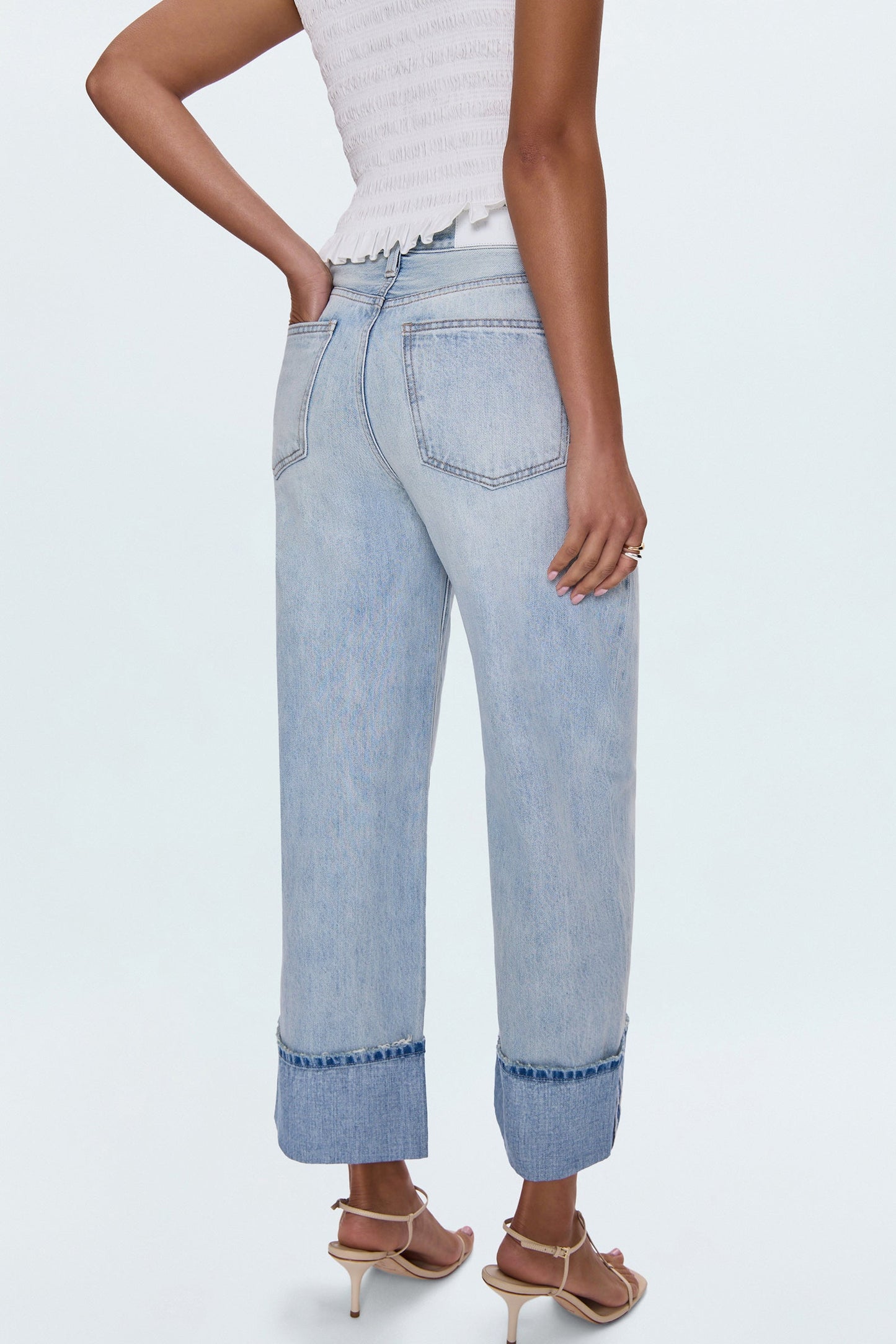 Ryder High Rise Cuffed Straight Jean - Sunrise