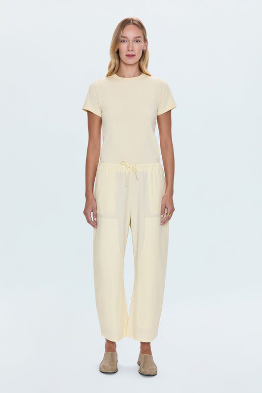 Theo Drawstring Poplin Pant - Lemonade