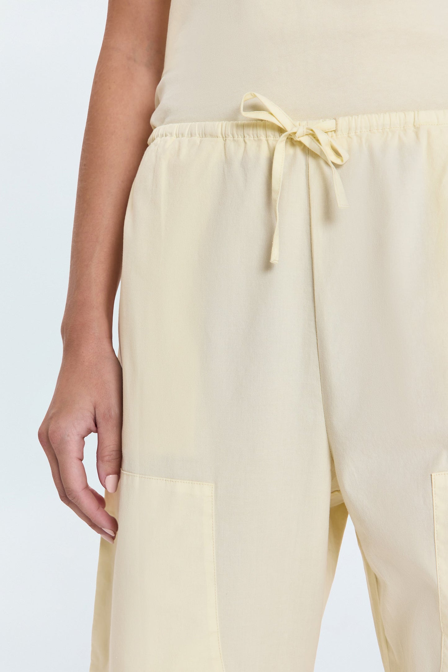 Theo Drawstring Poplin Pant - Lemonade