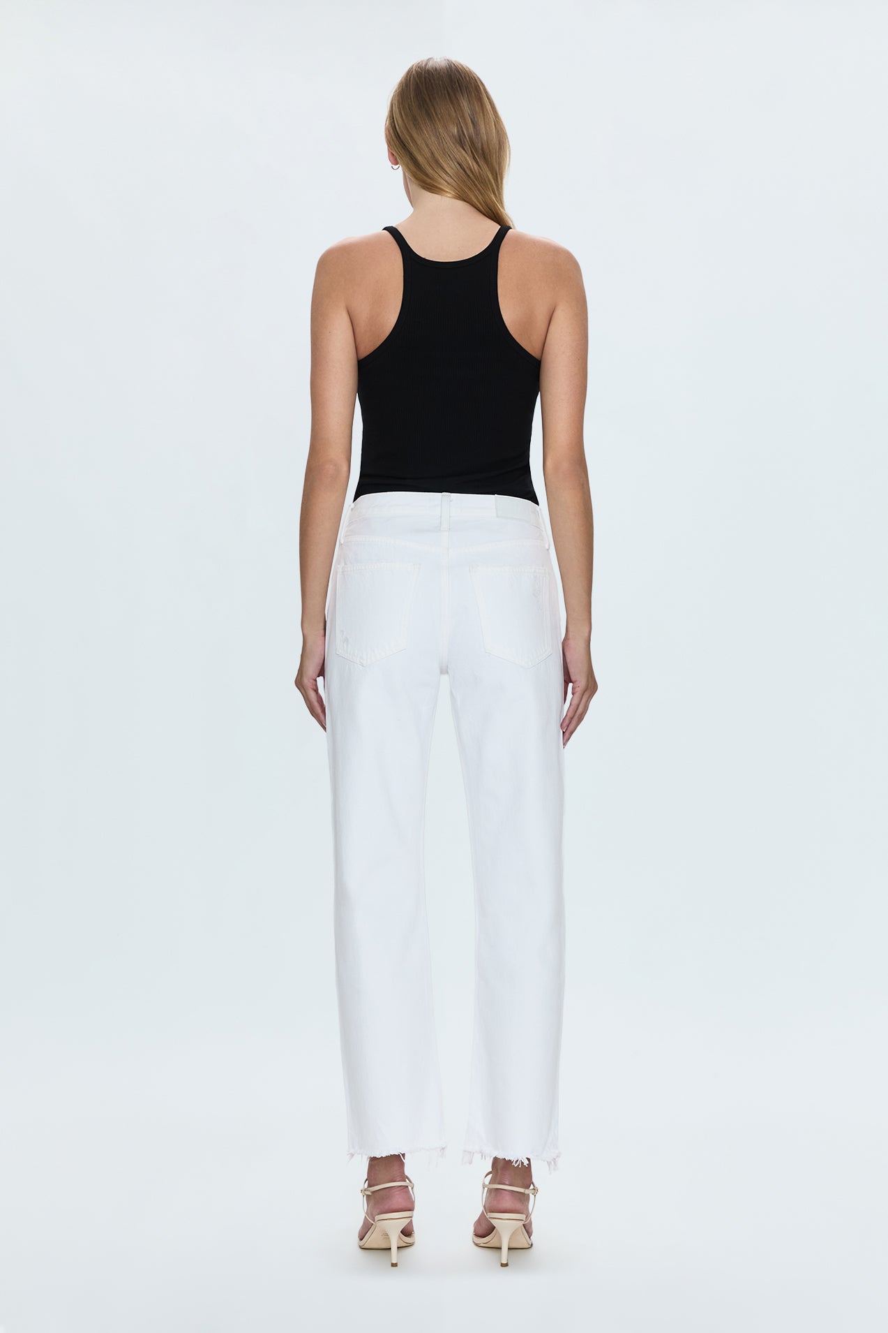 Lexi Mid Rise Bowed Straight Jean - Luxe White Vintage