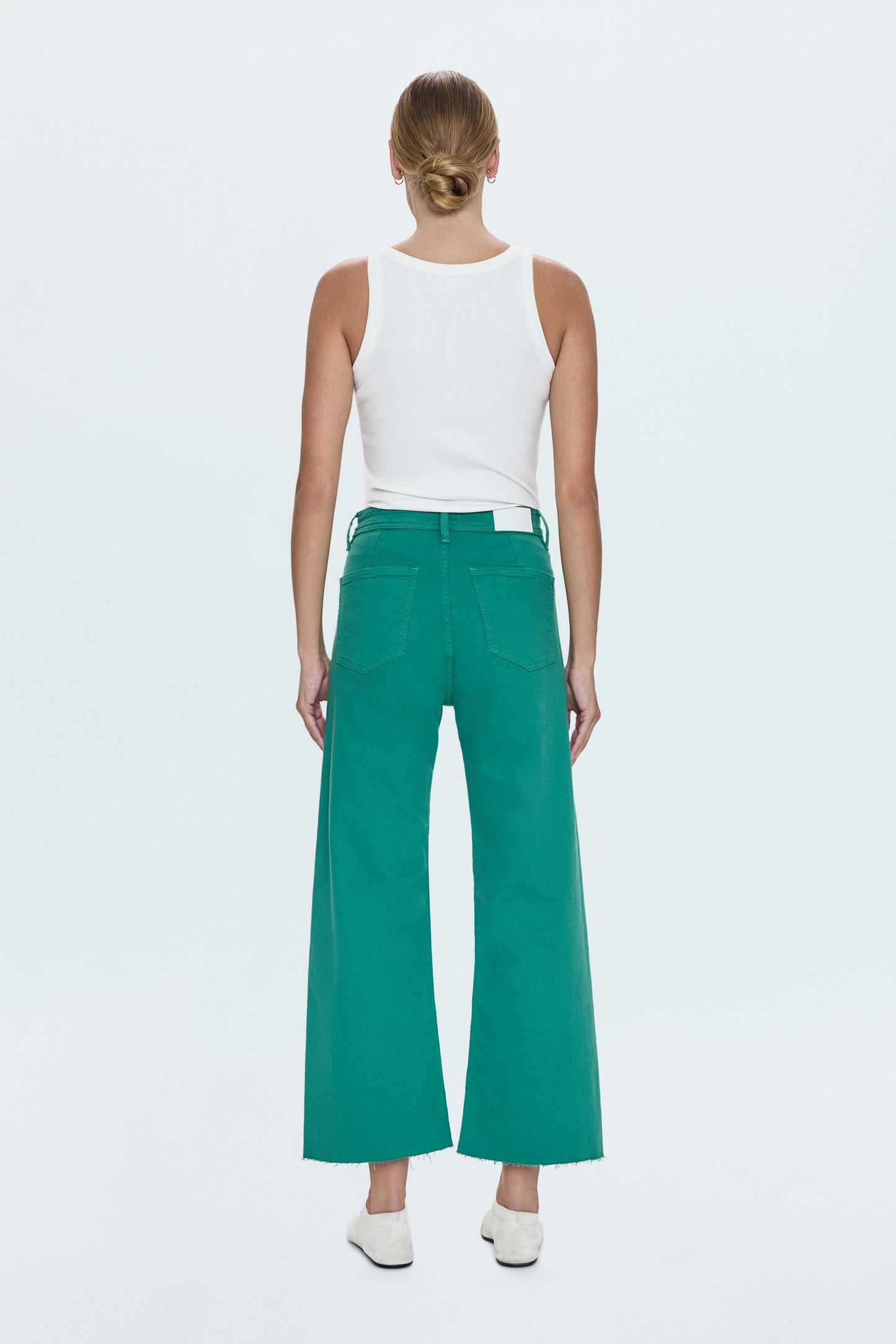 Penny Crop High Rise Wide Leg Jean - Viridian