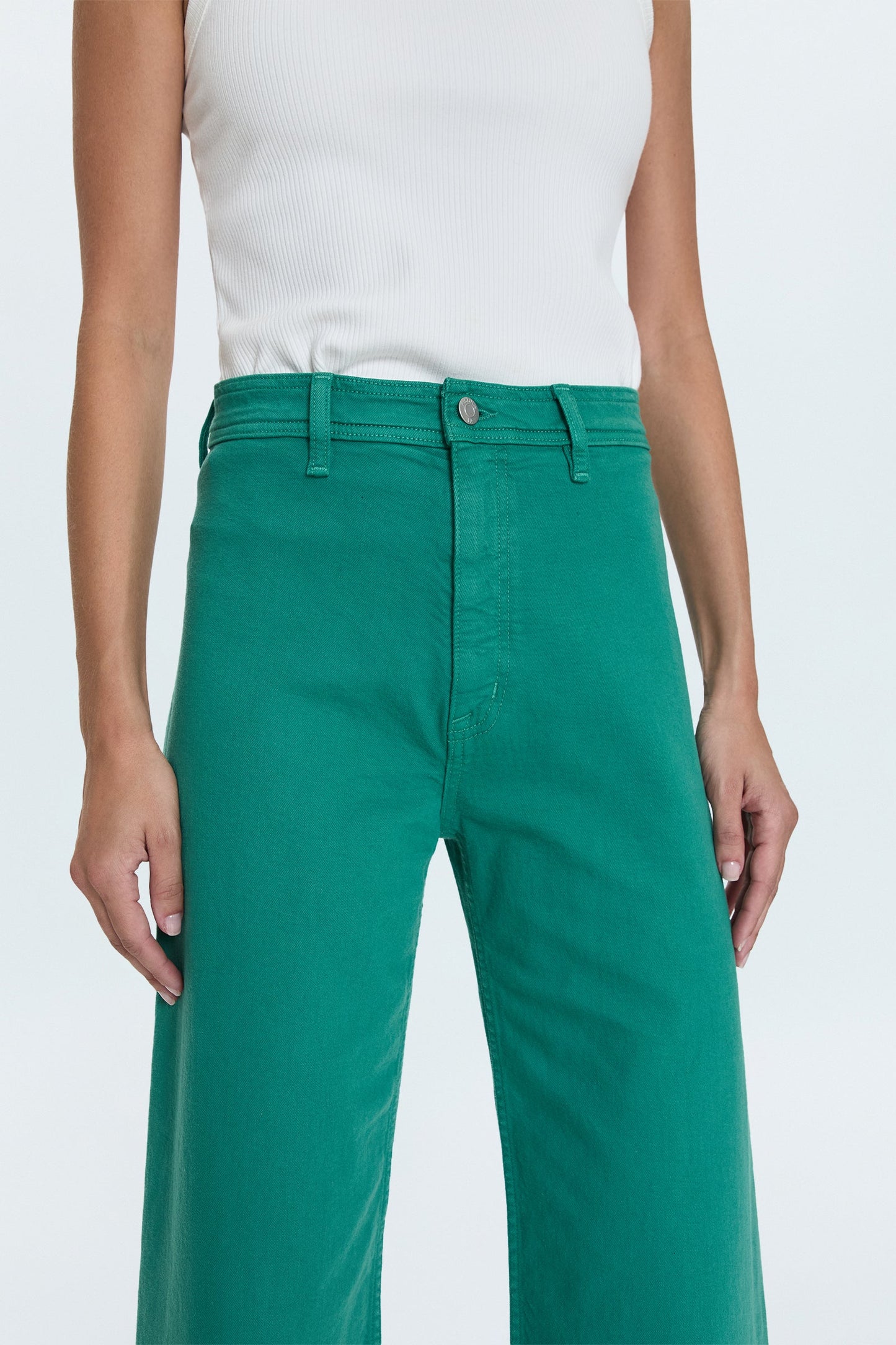 Penny Crop High Rise Wide Leg Jean - Viridian