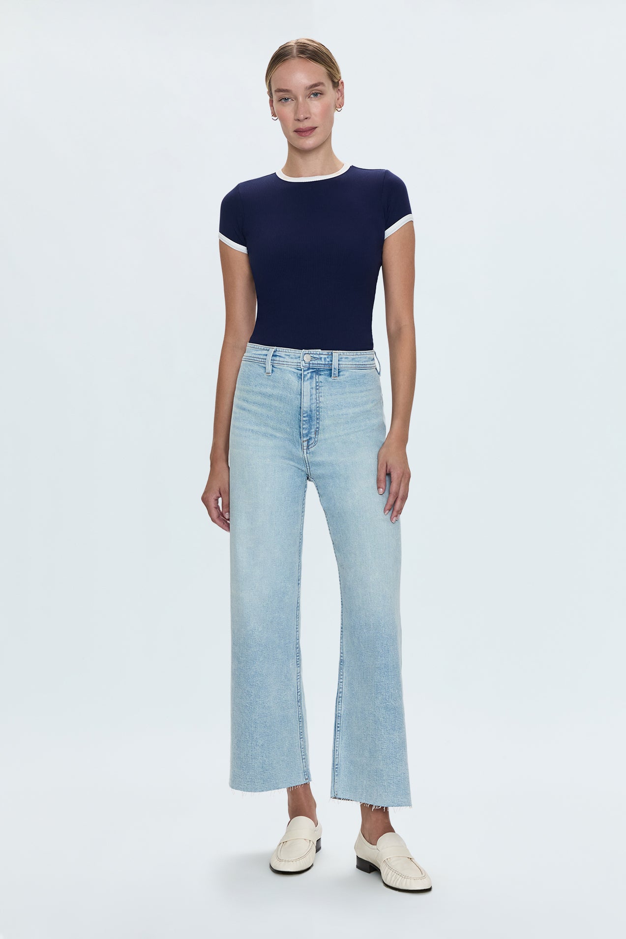 PETITE Penny Crop High Rise Wide Leg Jean - Collective