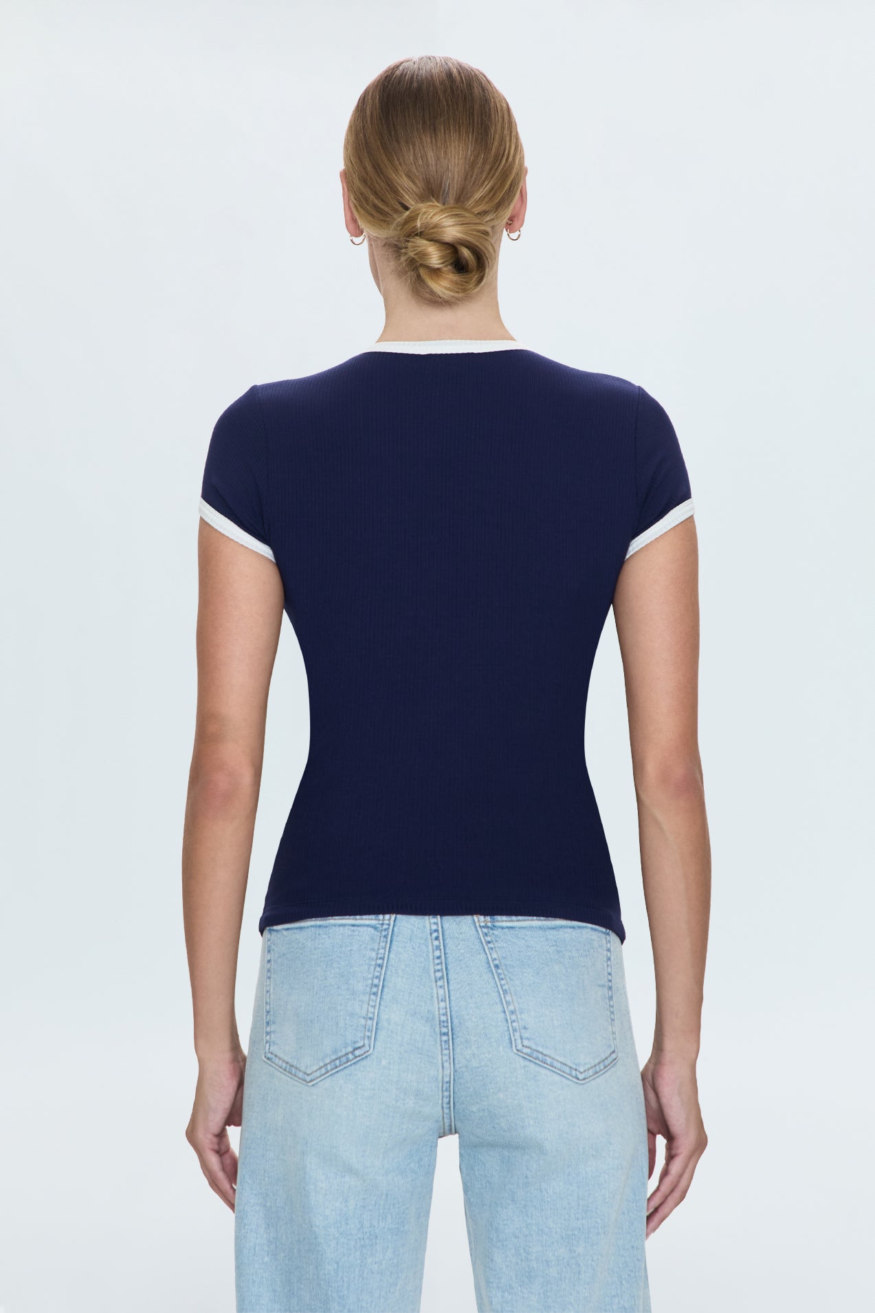 Renee Baby Ringer Tee - Maritime and White