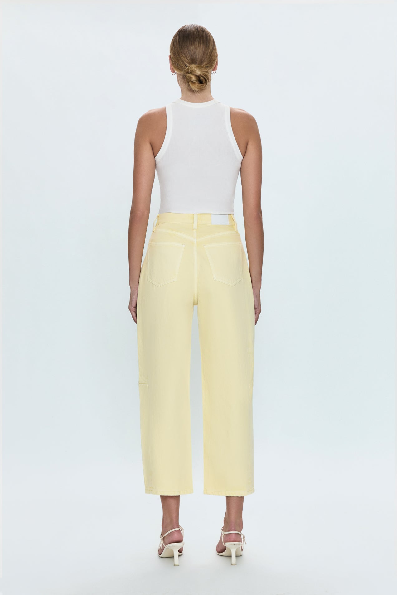 Eli High Rise Barrel Jean - Soft Buttercup