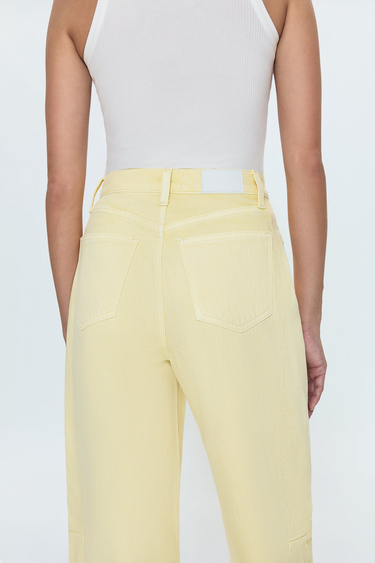Eli High Rise Barrel Jean - Soft Buttercup