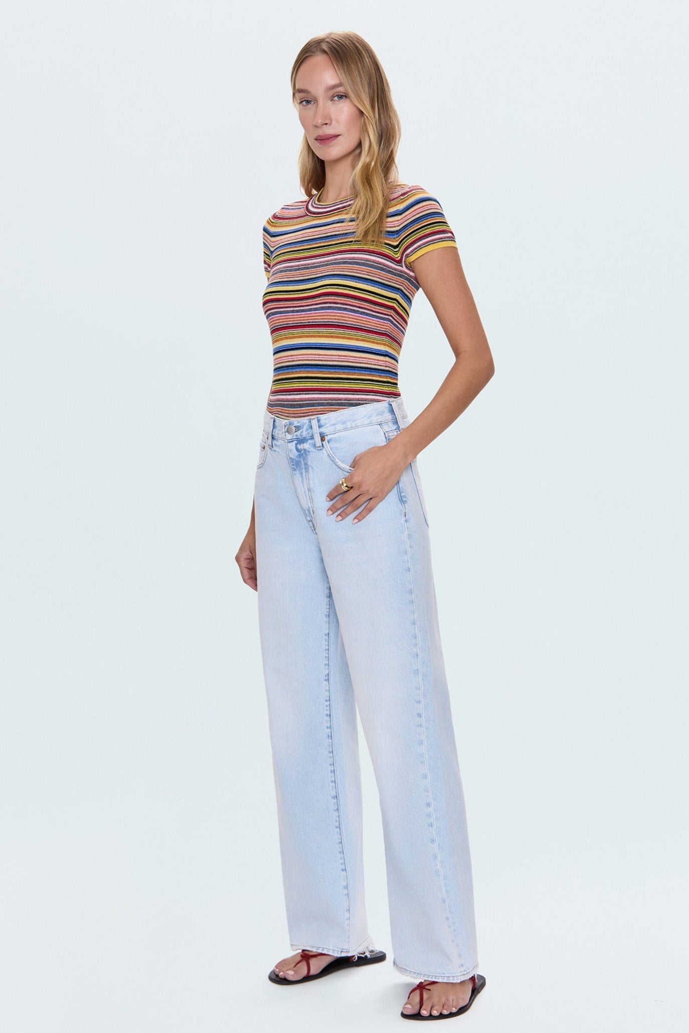 Hendrix High Rise Baggy Jean - Waterfall