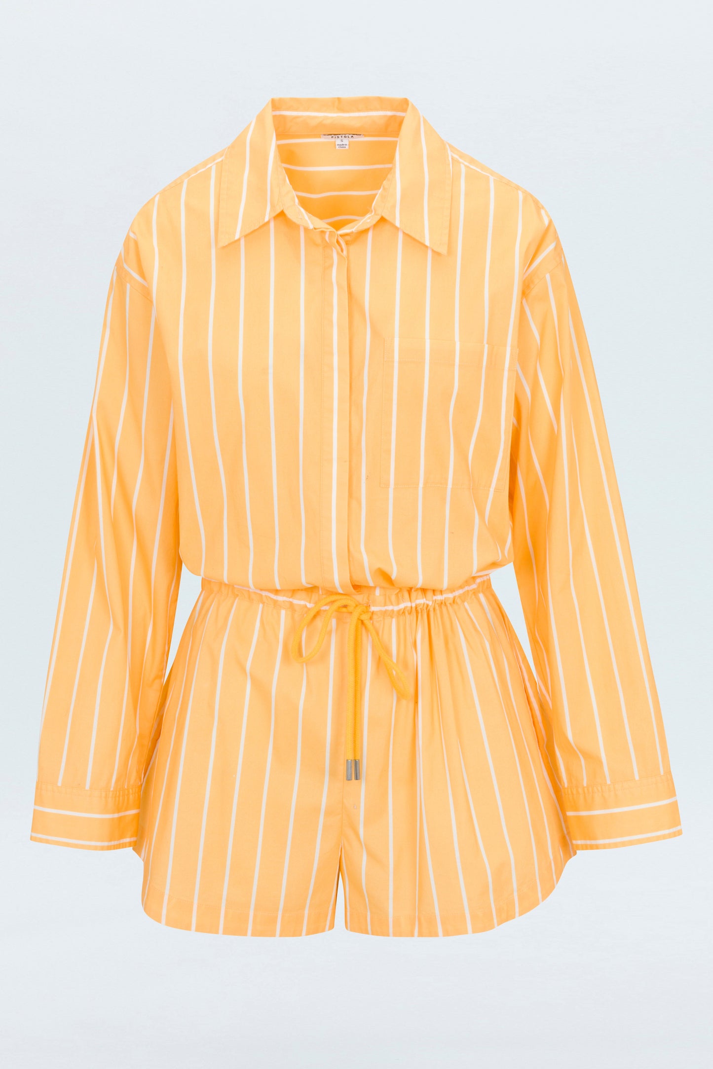 Amelie Romper - Papaya Stripe