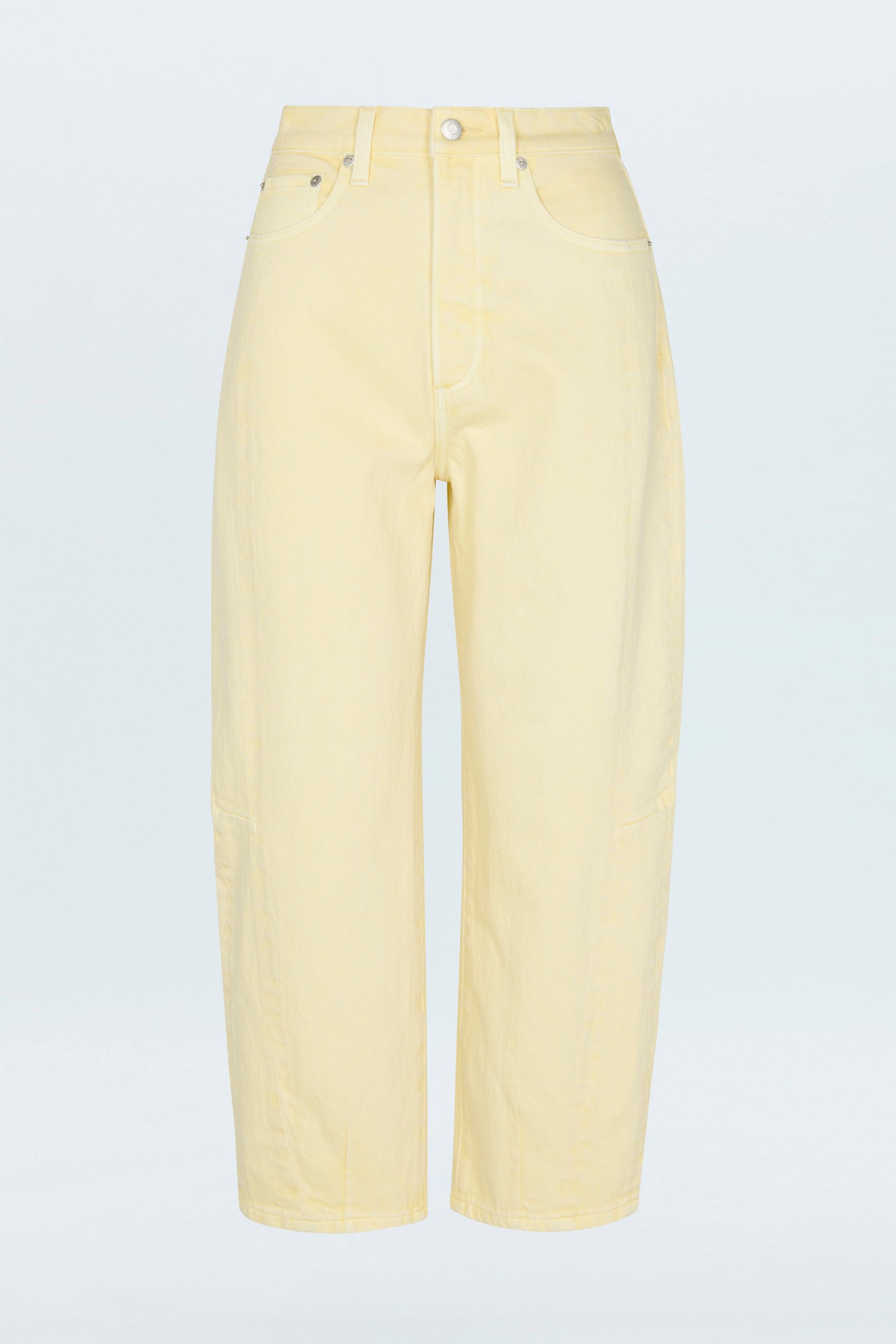 Eli High Rise Barrel Jean - Soft Buttercup
