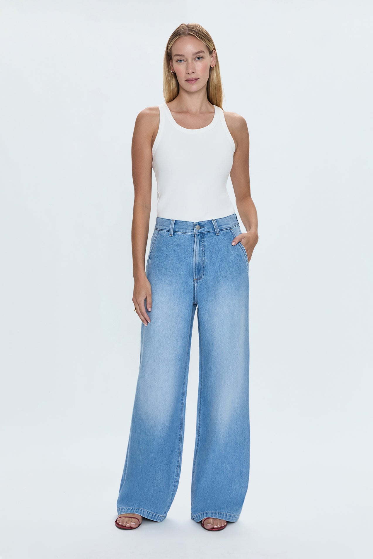 Dalia High Rise Wide Jean - Palo Alto