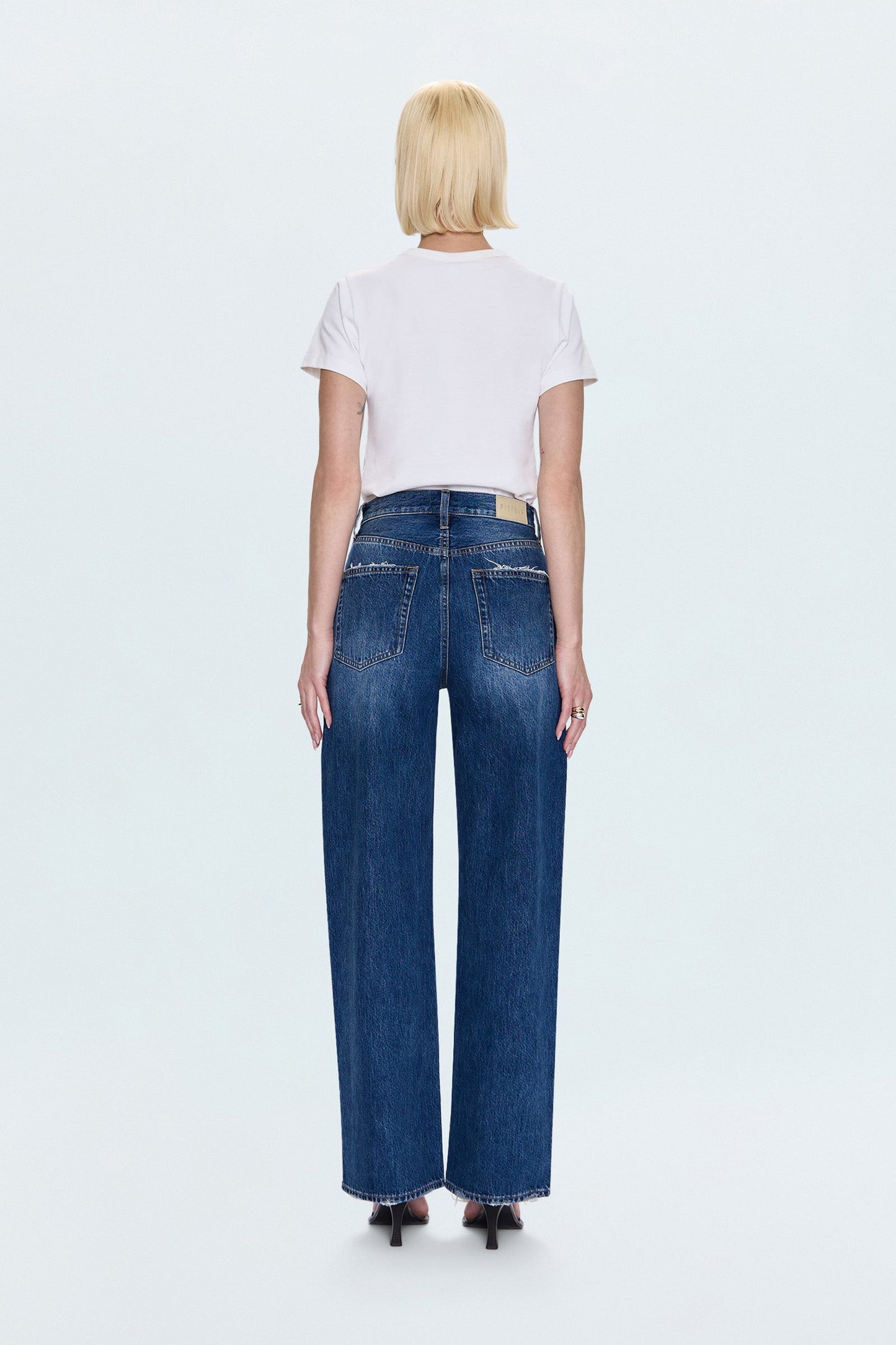 Tate High Rise Bowed Wide Leg Jean - Fulton