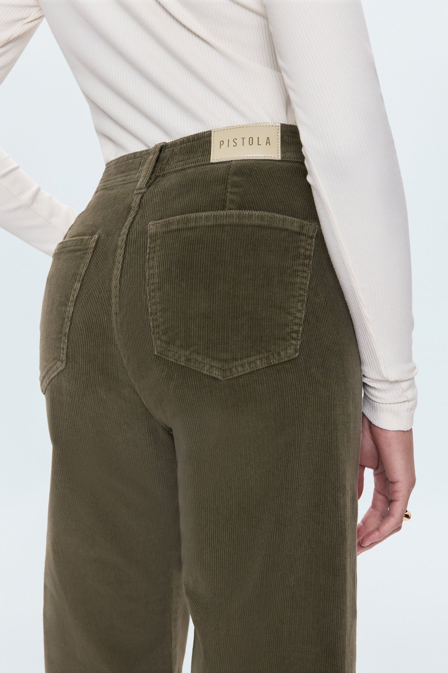 Penny Crop High Rise Wide Leg Pant - Sequoia