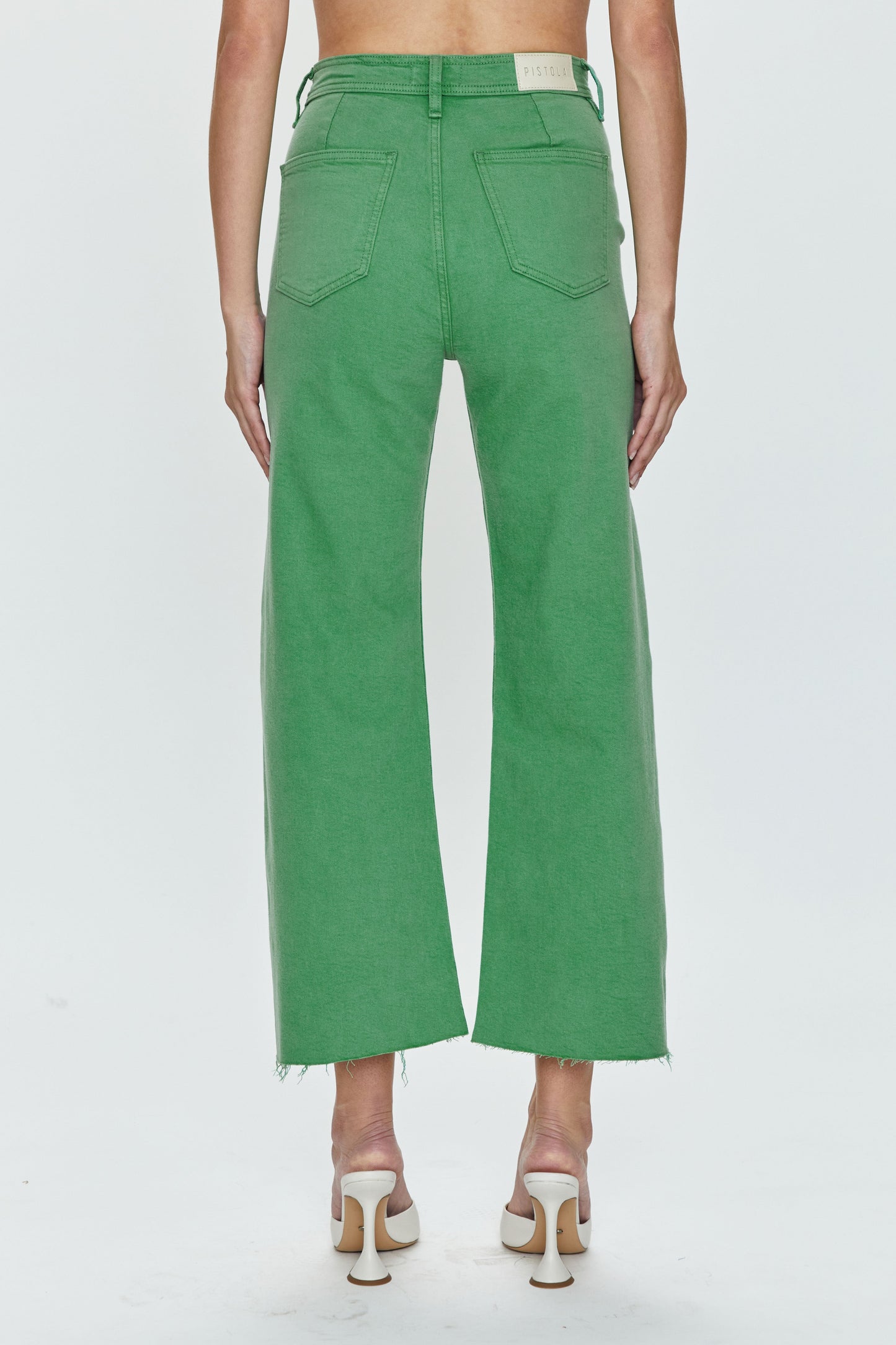 Penny High Rise Wide Leg Crop Jean -  Avocado