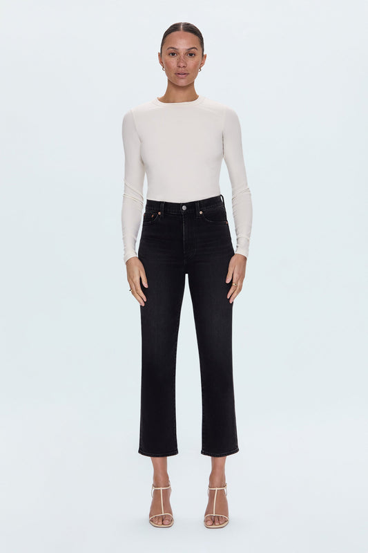 Charlie High Rise Classic Straight Jean - Dark Midnight