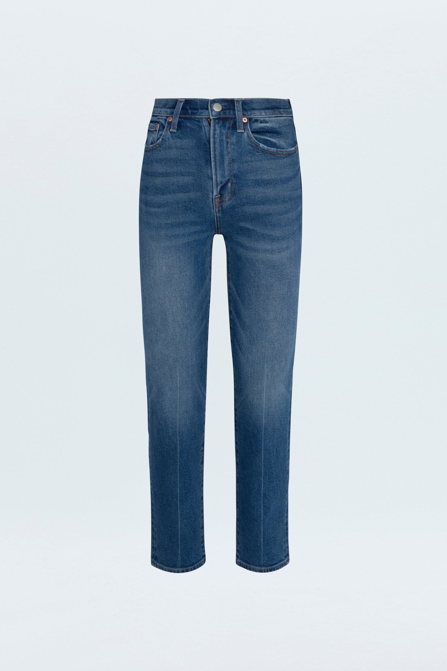 Charlie High Rise Classic Straight Jean - Augustus