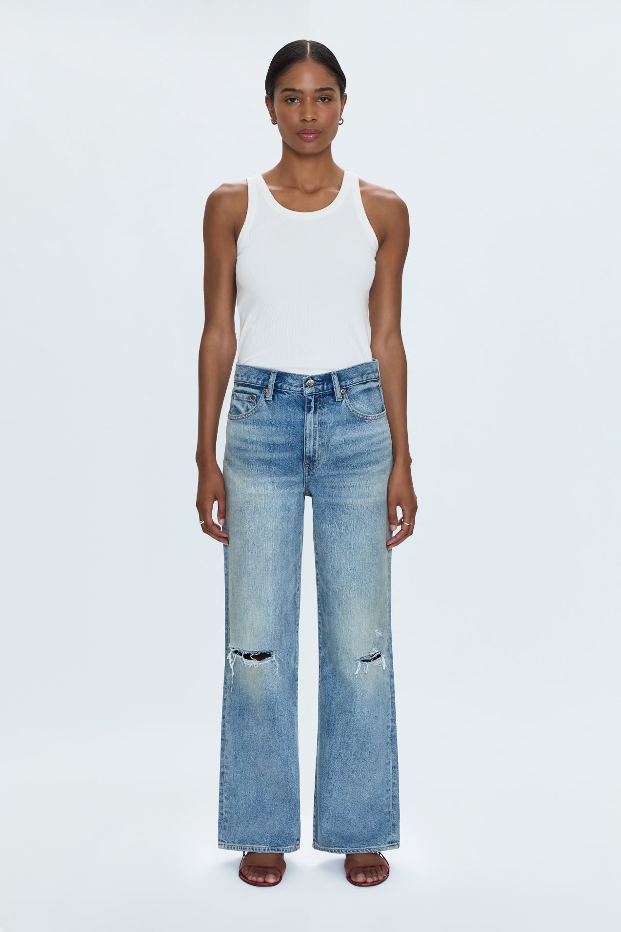 Hendrix High Rise Baggy Jean - Apprentice Distressed