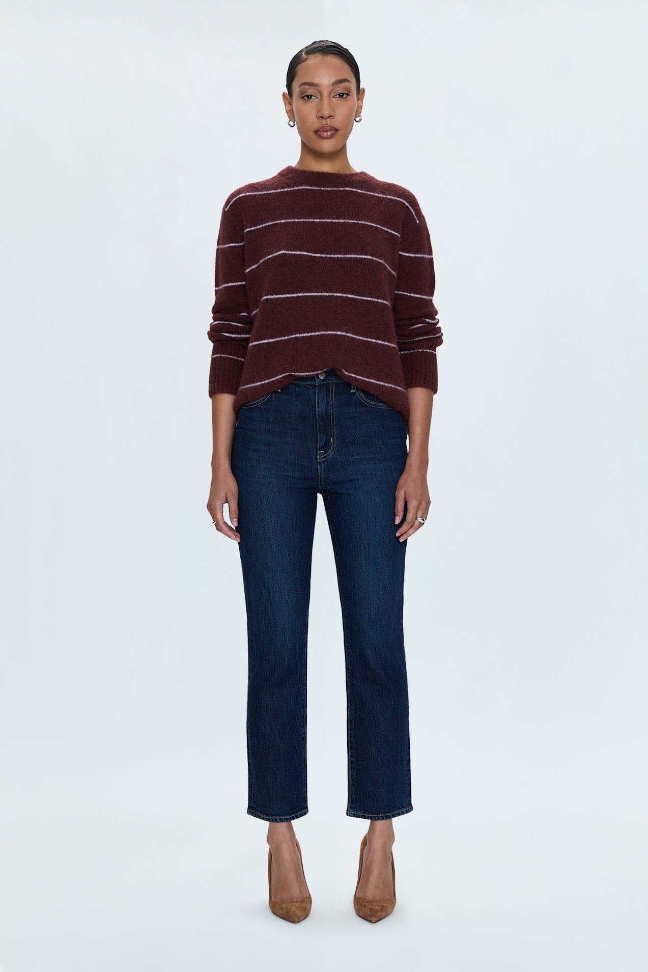 Bri High Rise Slim Straight Jean - Focus