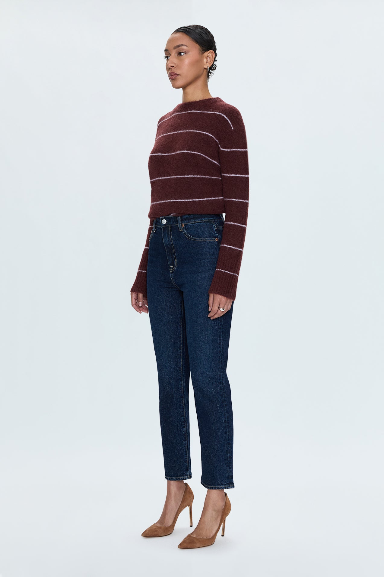 Bri High Rise Slim Straight Jean - Focus