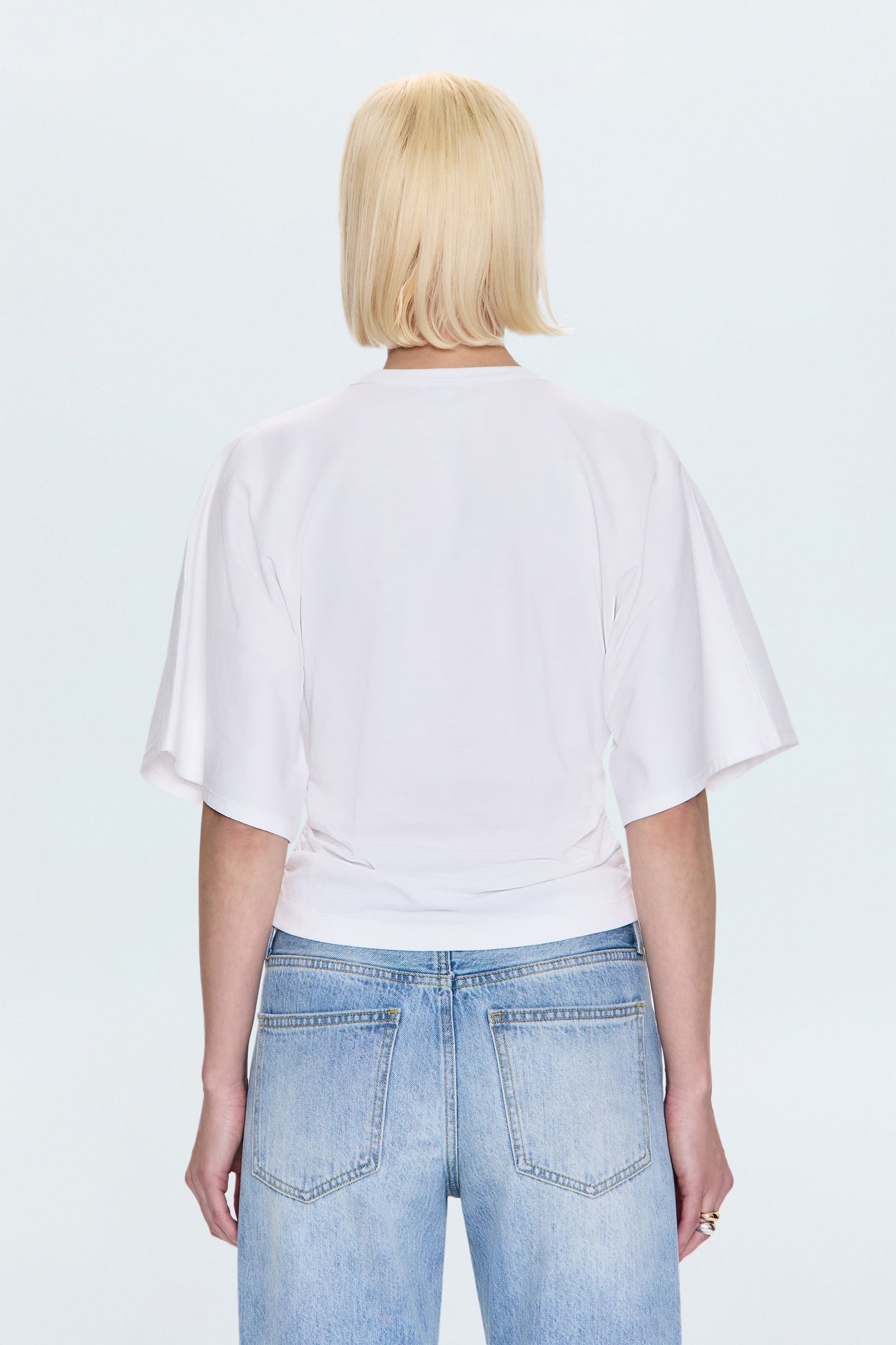 Veronica Kimono Sleeve Fitted Tee - White
