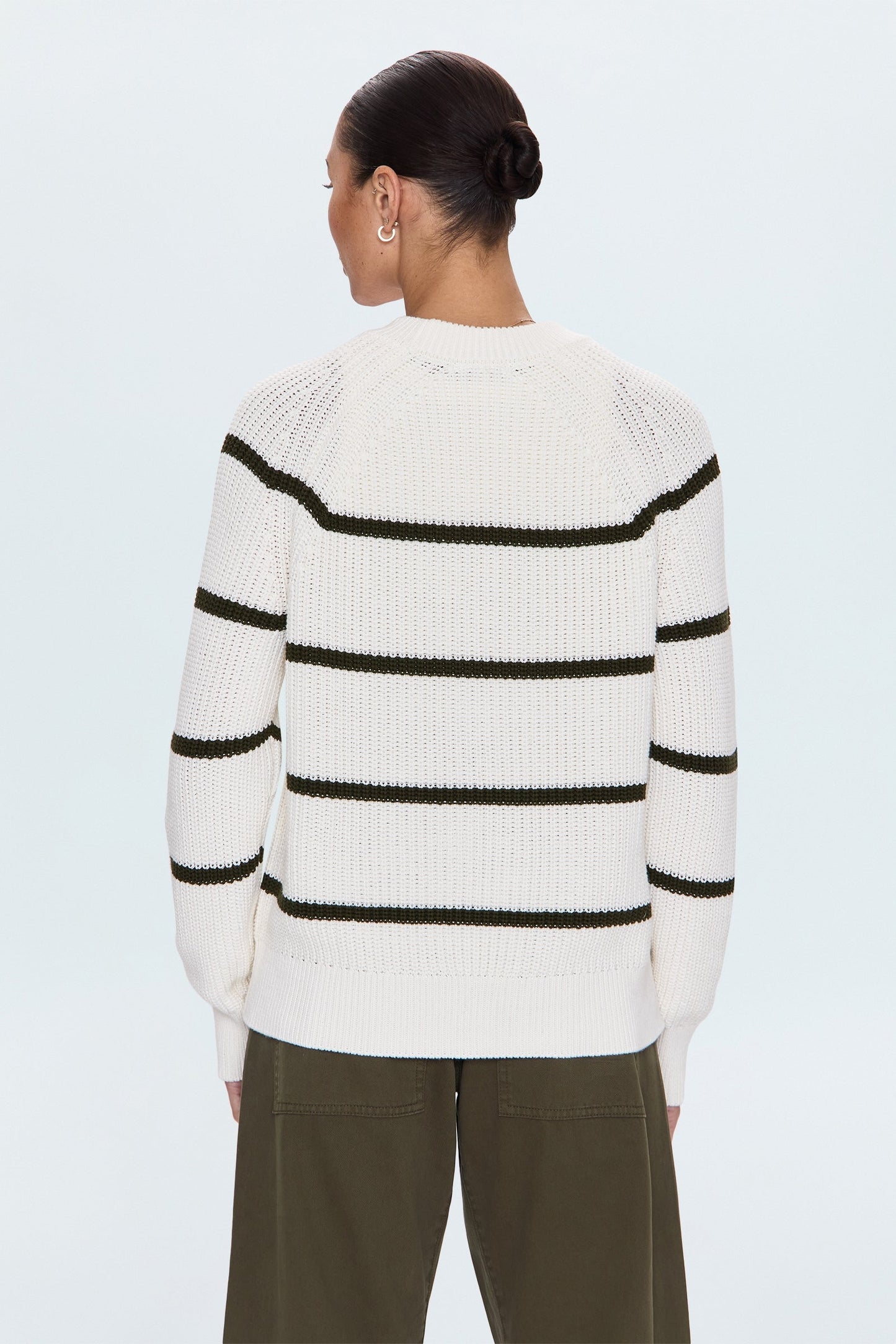 Edie Sweater - Olive Stripe